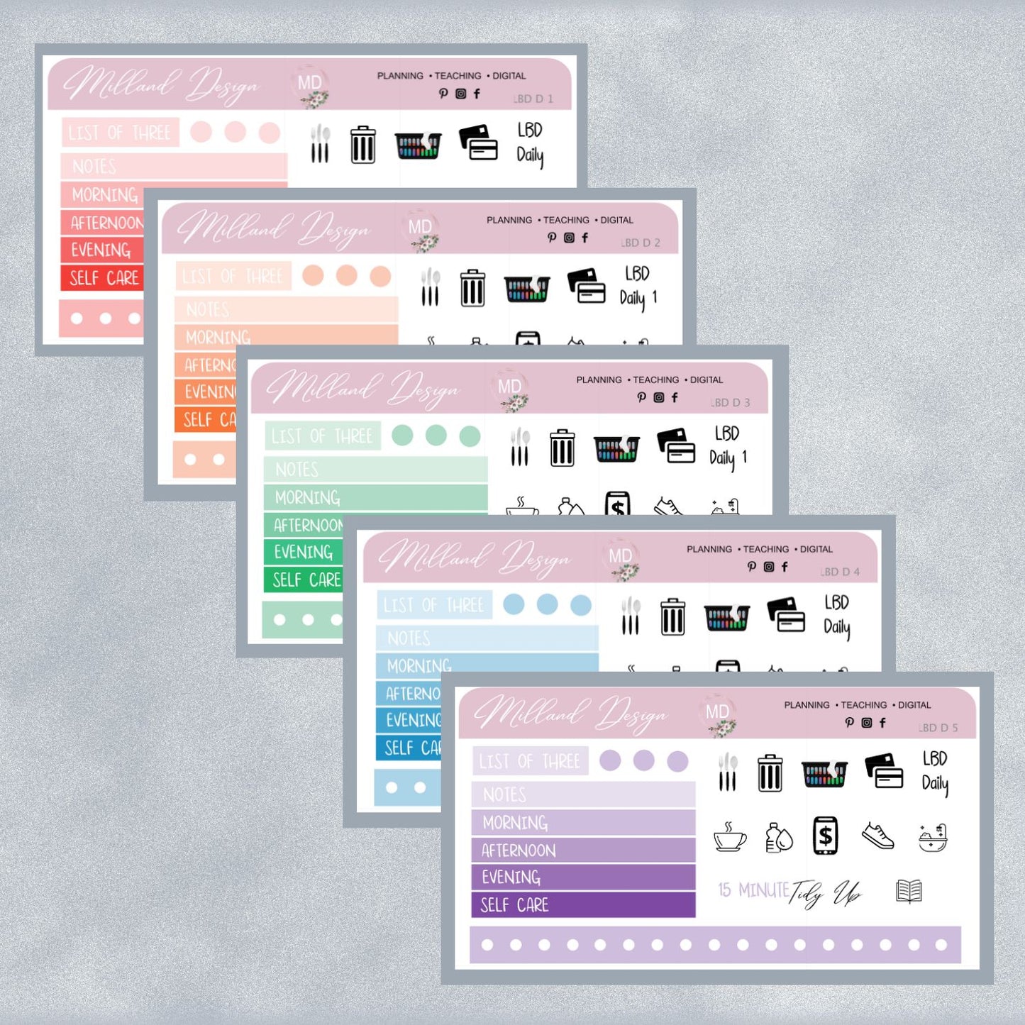 LBD Functional DAILY stickers - Single Day
