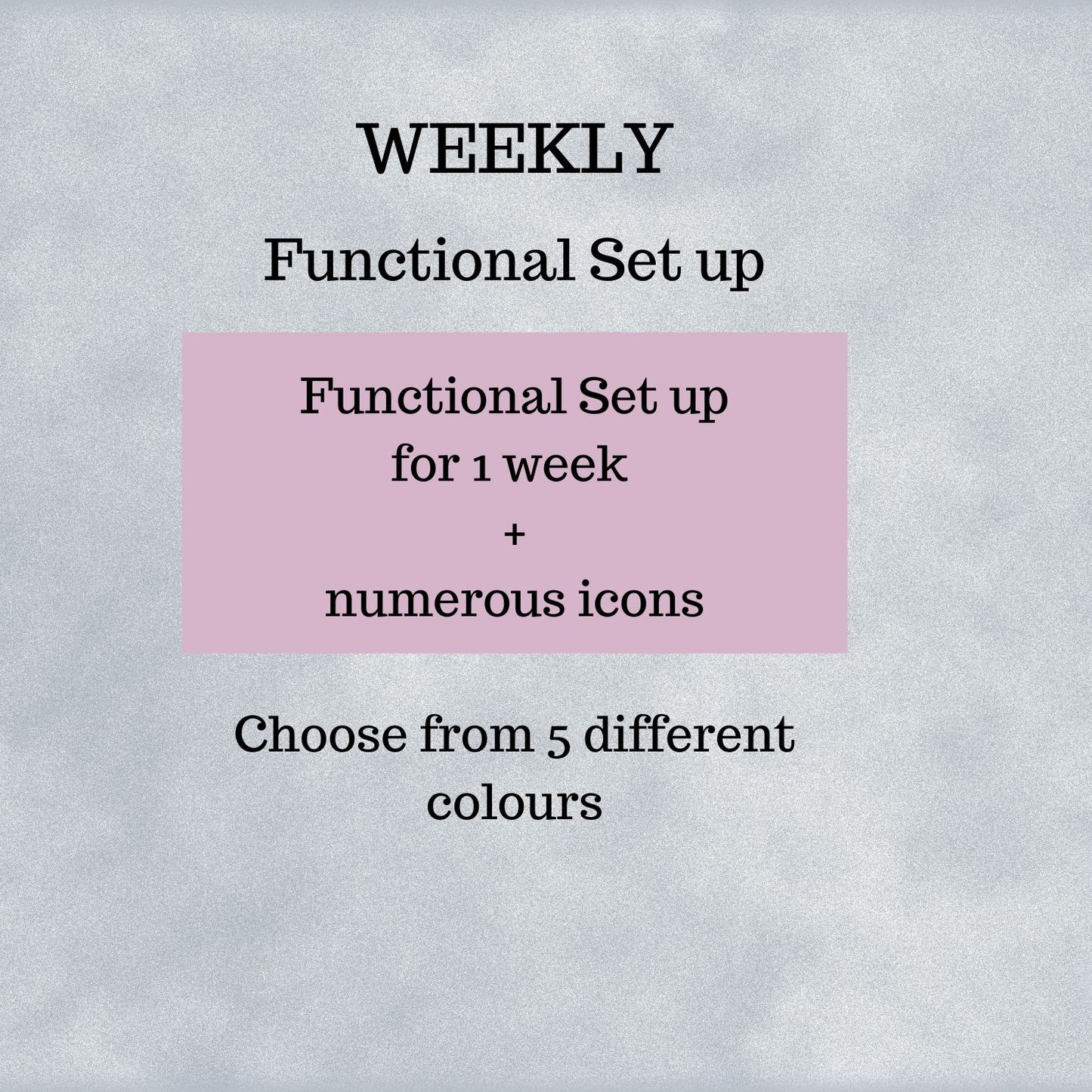 LBD Functional WEEKLY sticker sheet