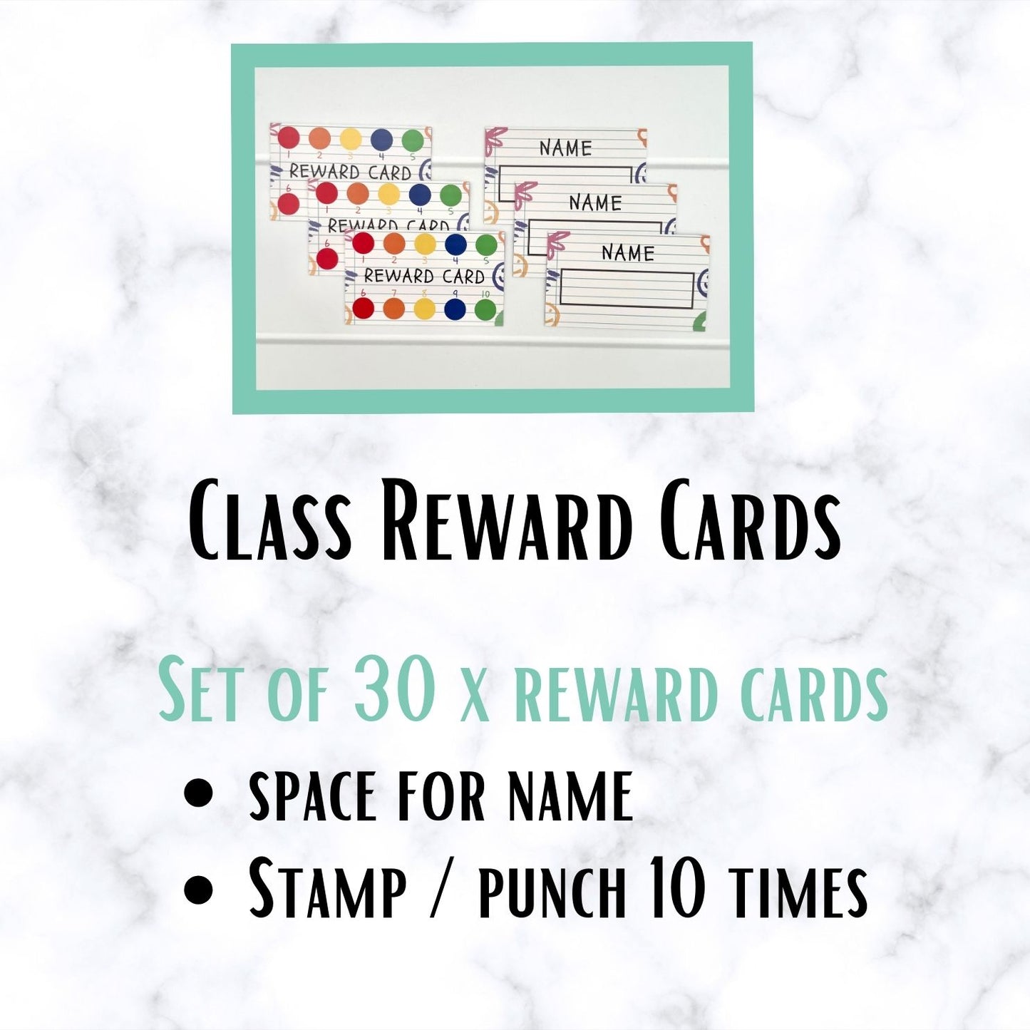 Reward Cards - Class Set