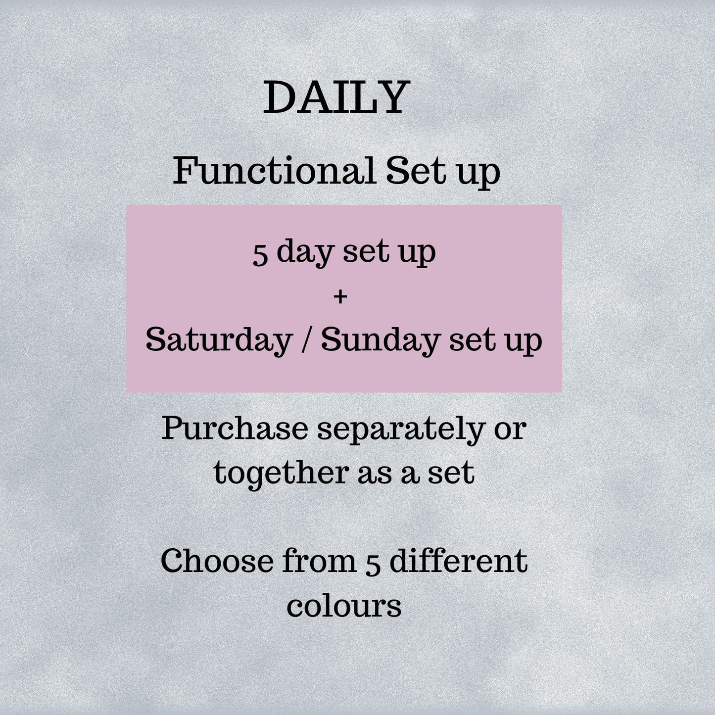 LBD Functional DAILY Stickers - 5 days / Sat & Sun