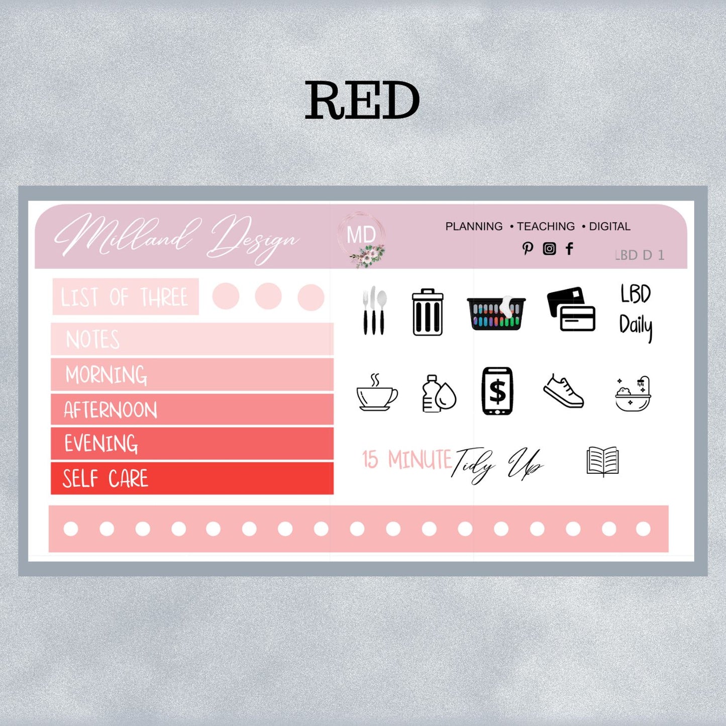 LBD Functional DAILY stickers - Single Day