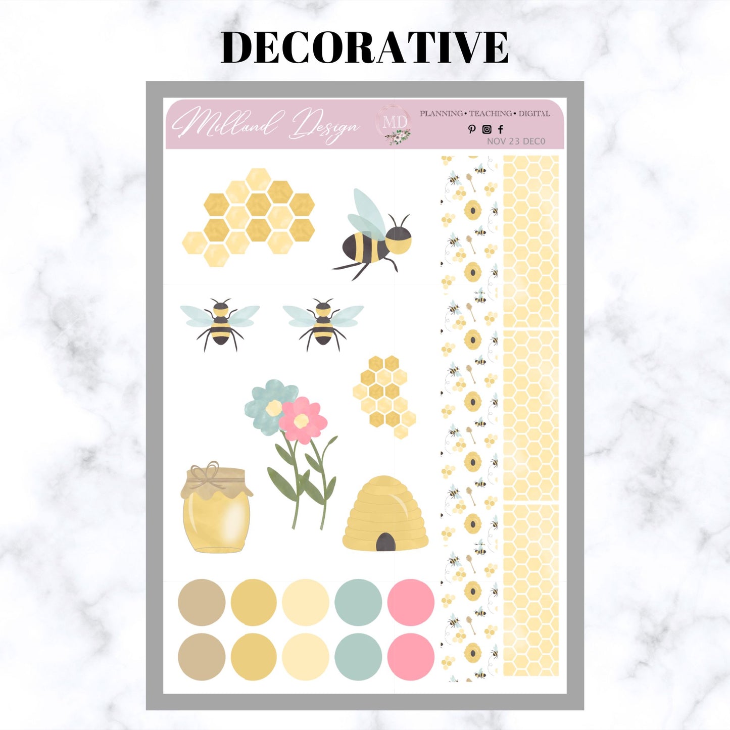 November 2023 LBD Deco Sheet