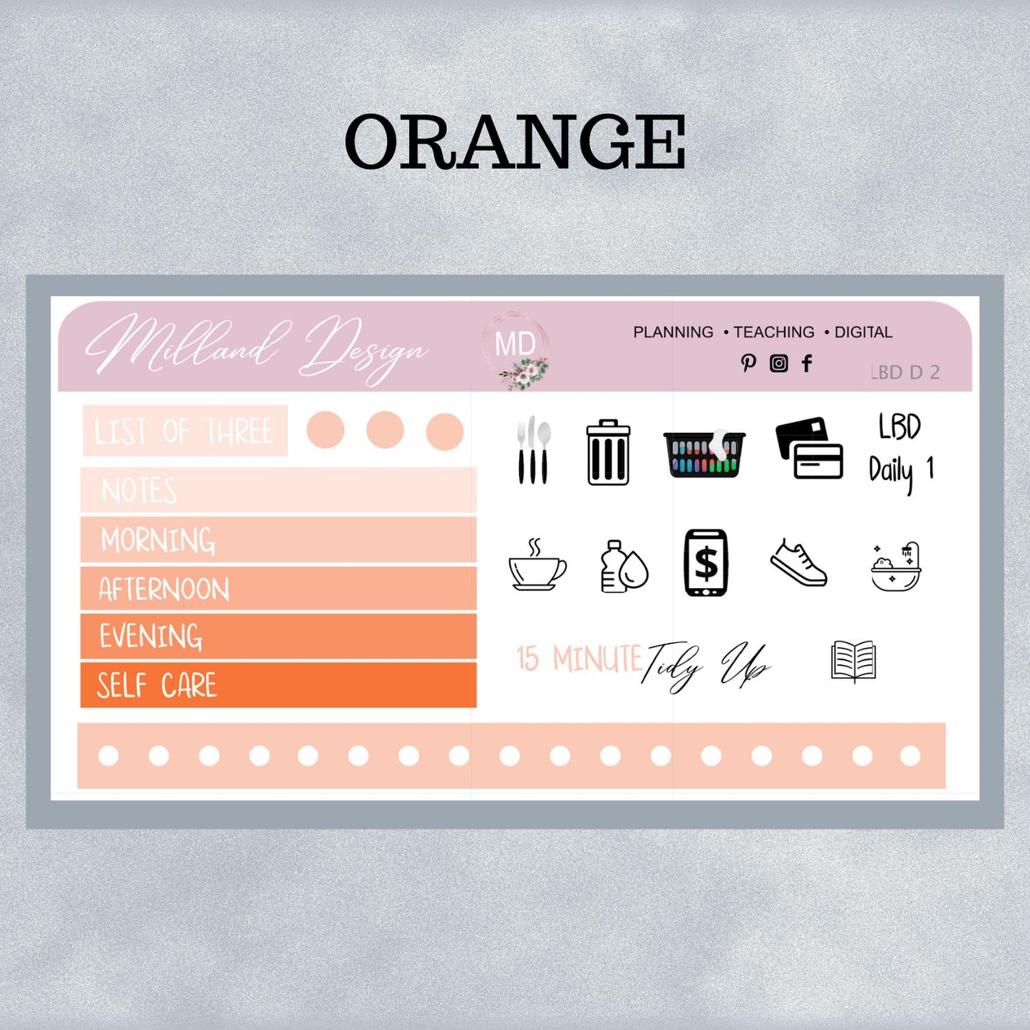 LBD Functional DAILY stickers - Single Day