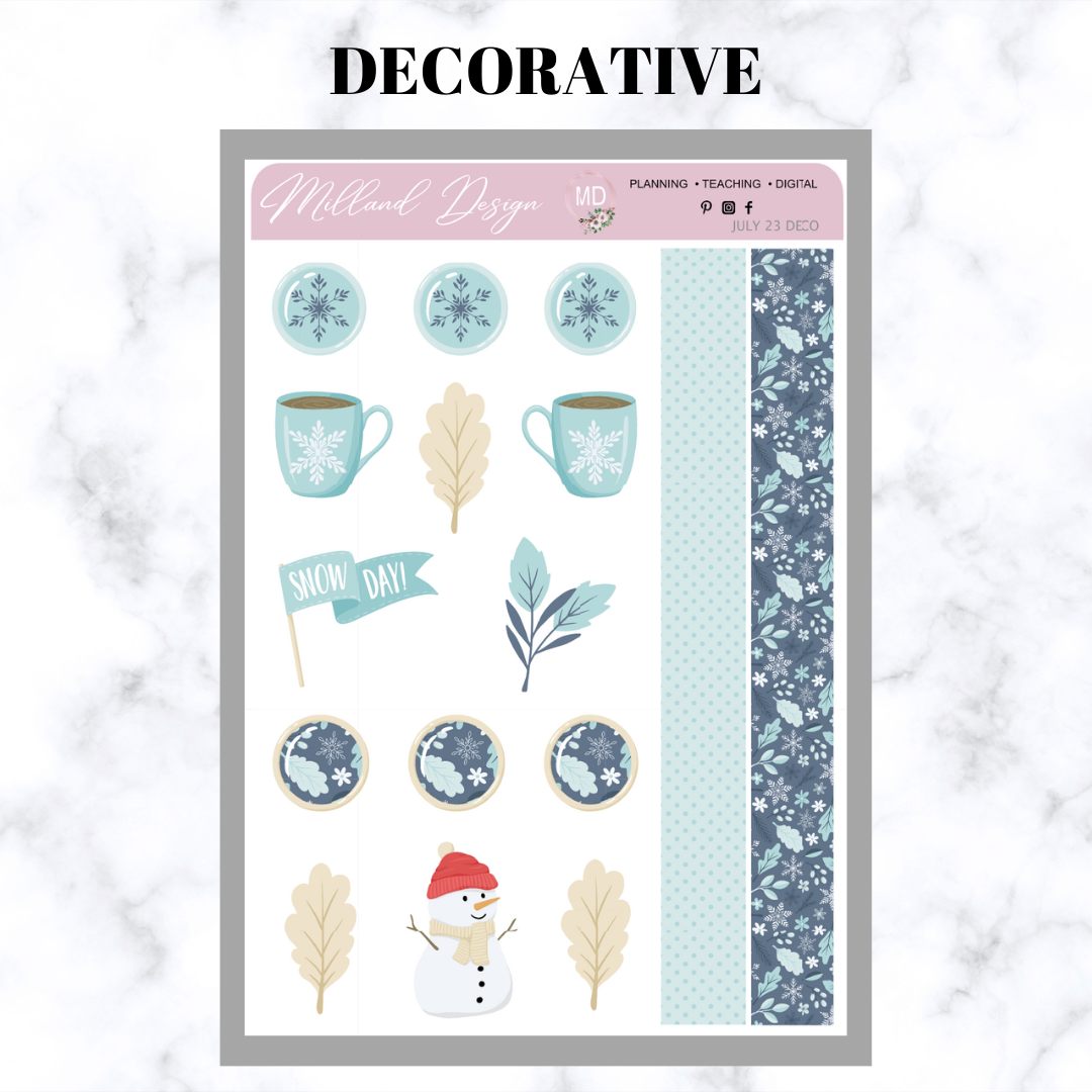 July 2023 LBD Deco Sheet - Gingham
