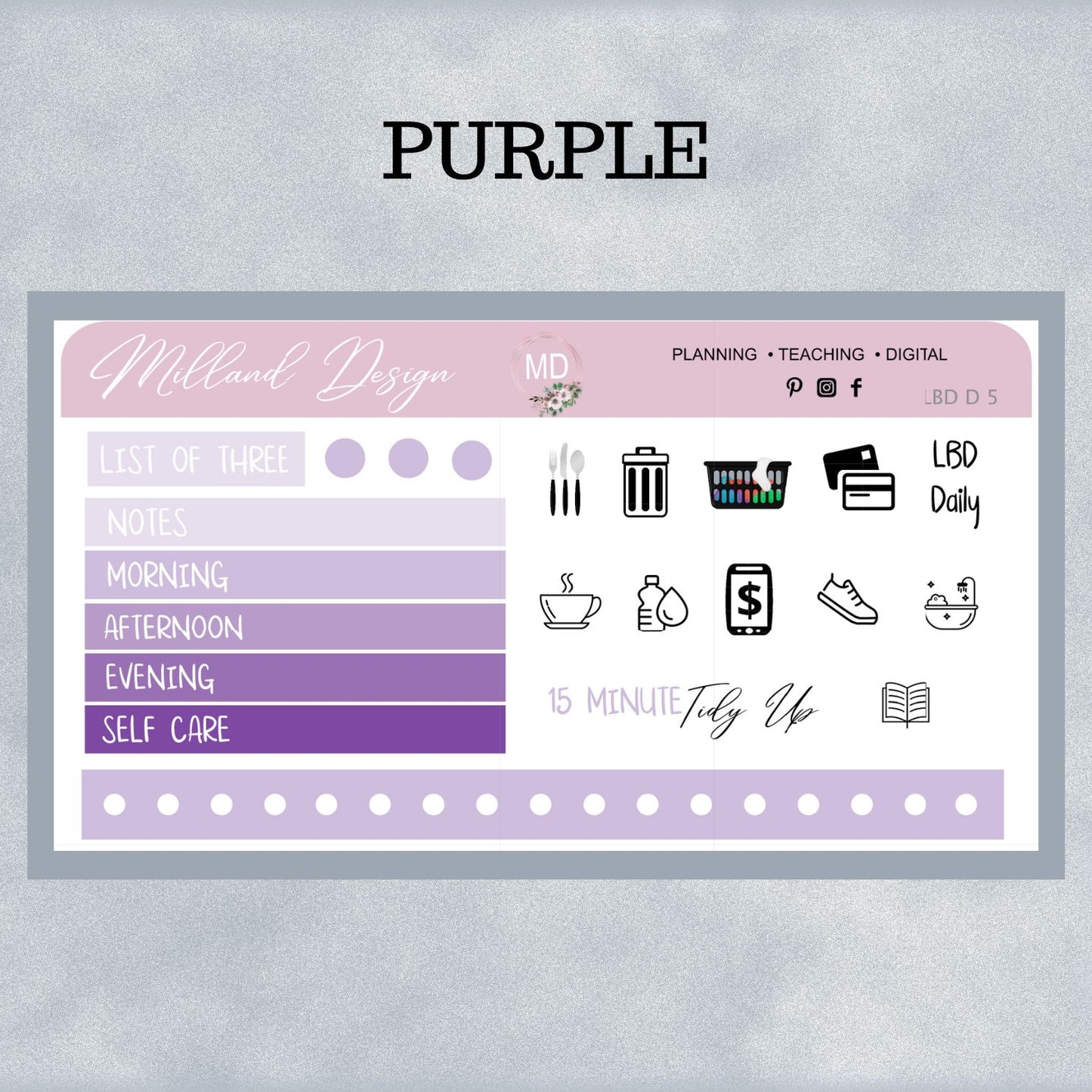 LBD Functional DAILY stickers - Single Day