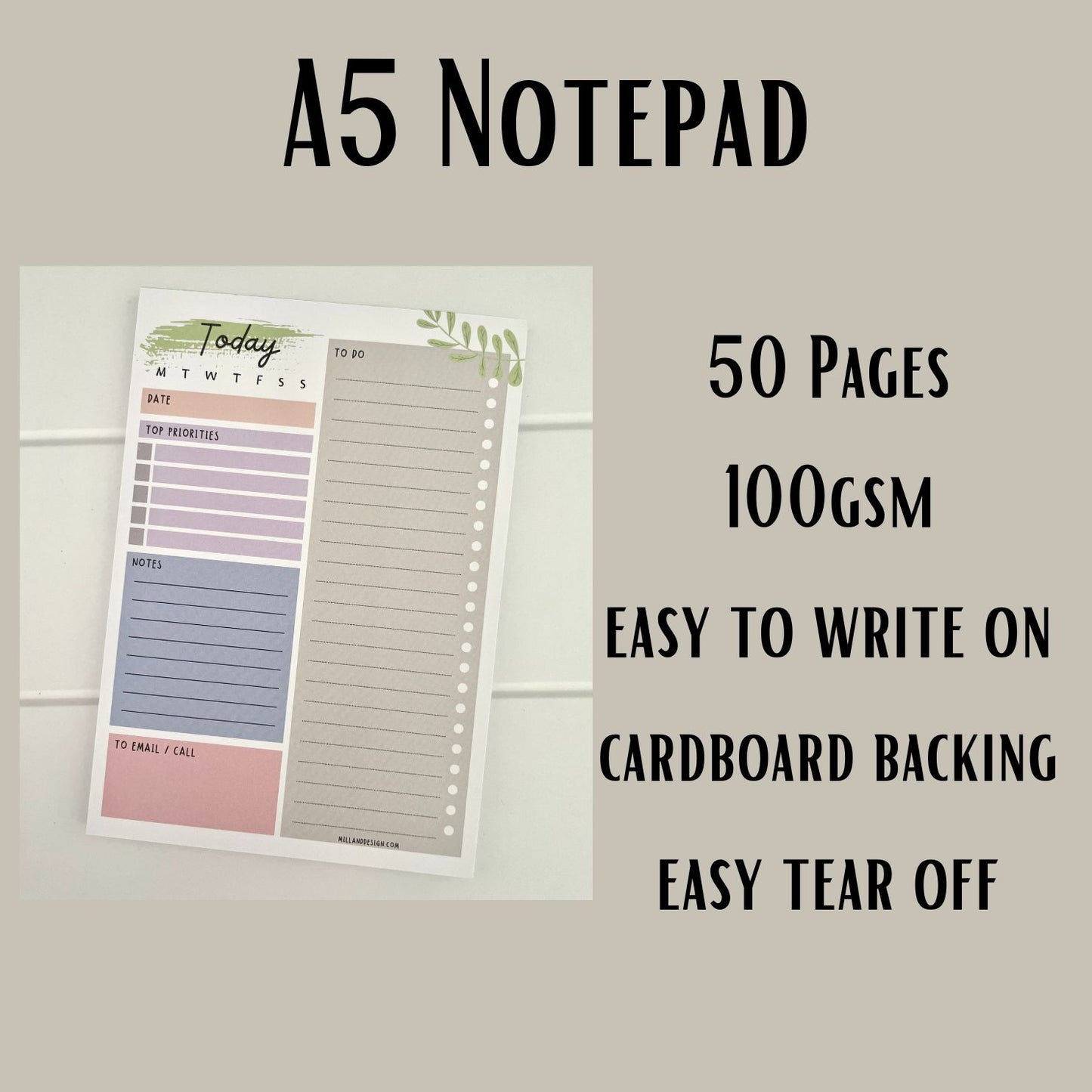 A5 'Today' Notepad