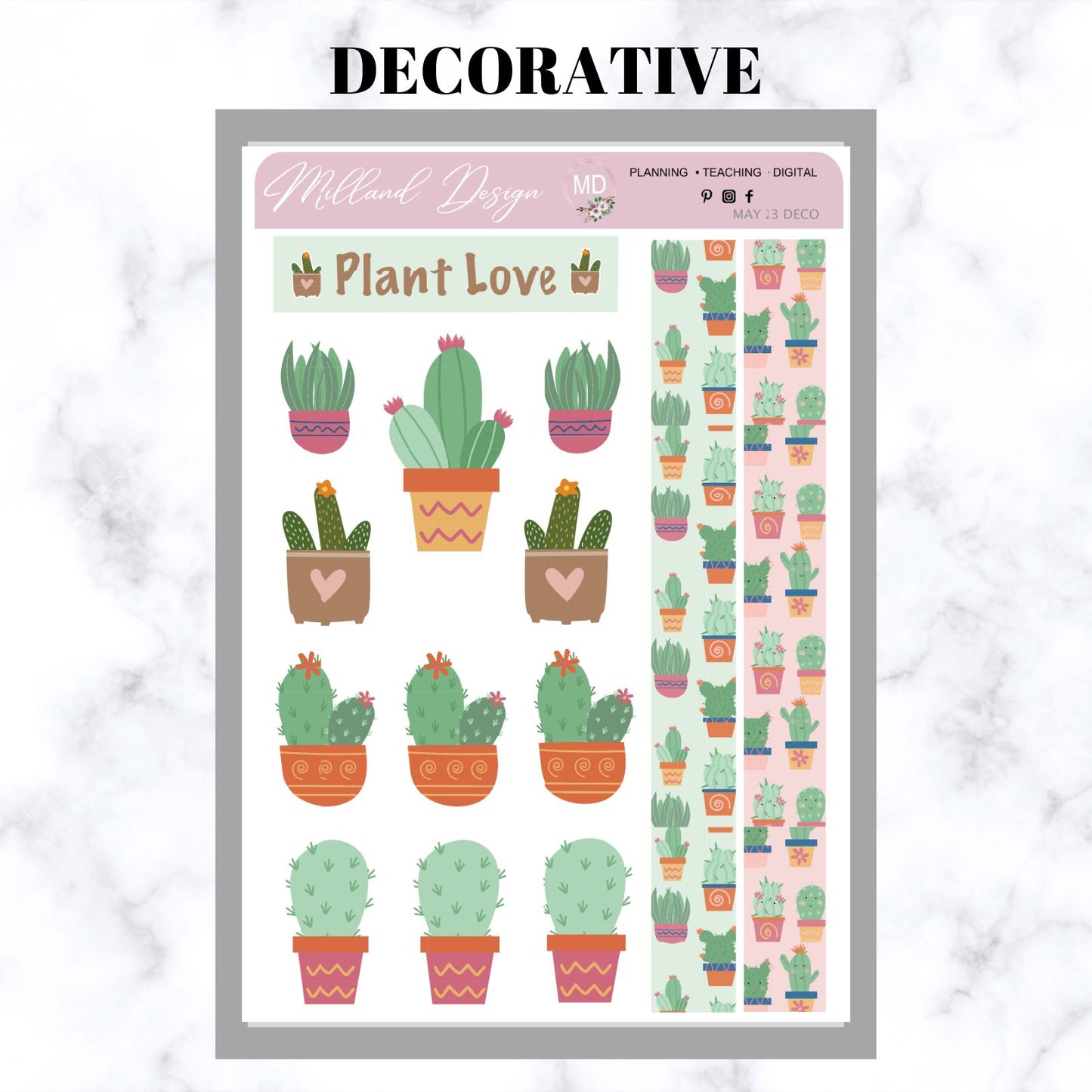 May 2023 LBD Deco Sheet - Cactus Life