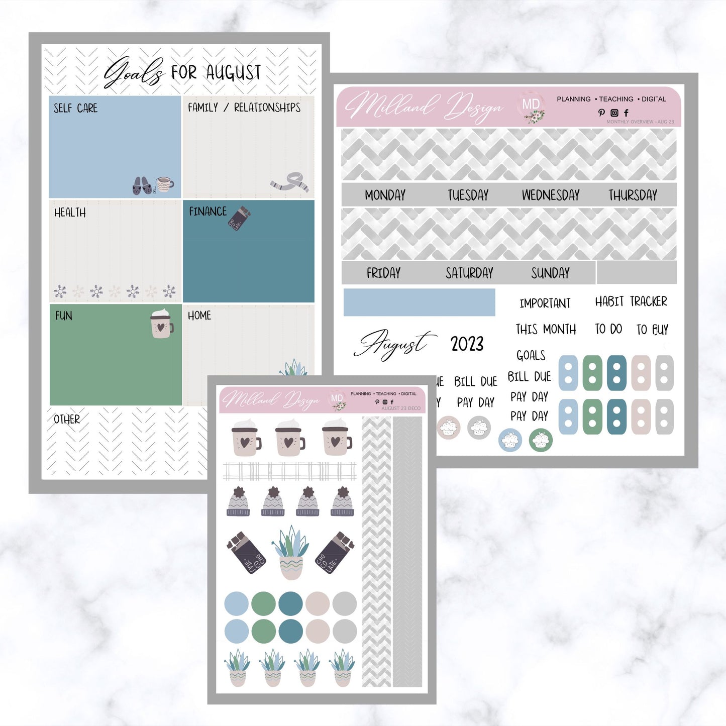 2023 - LBD Monthly Dashboard, Monthly overview and Deco stickers