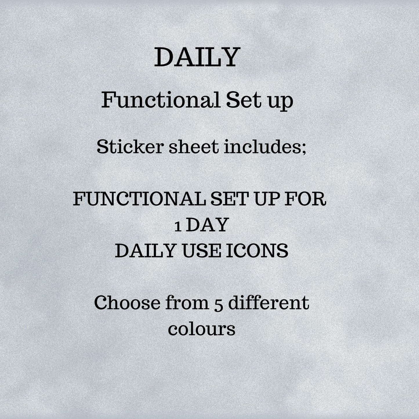 LBD Functional DAILY stickers - Single Day
