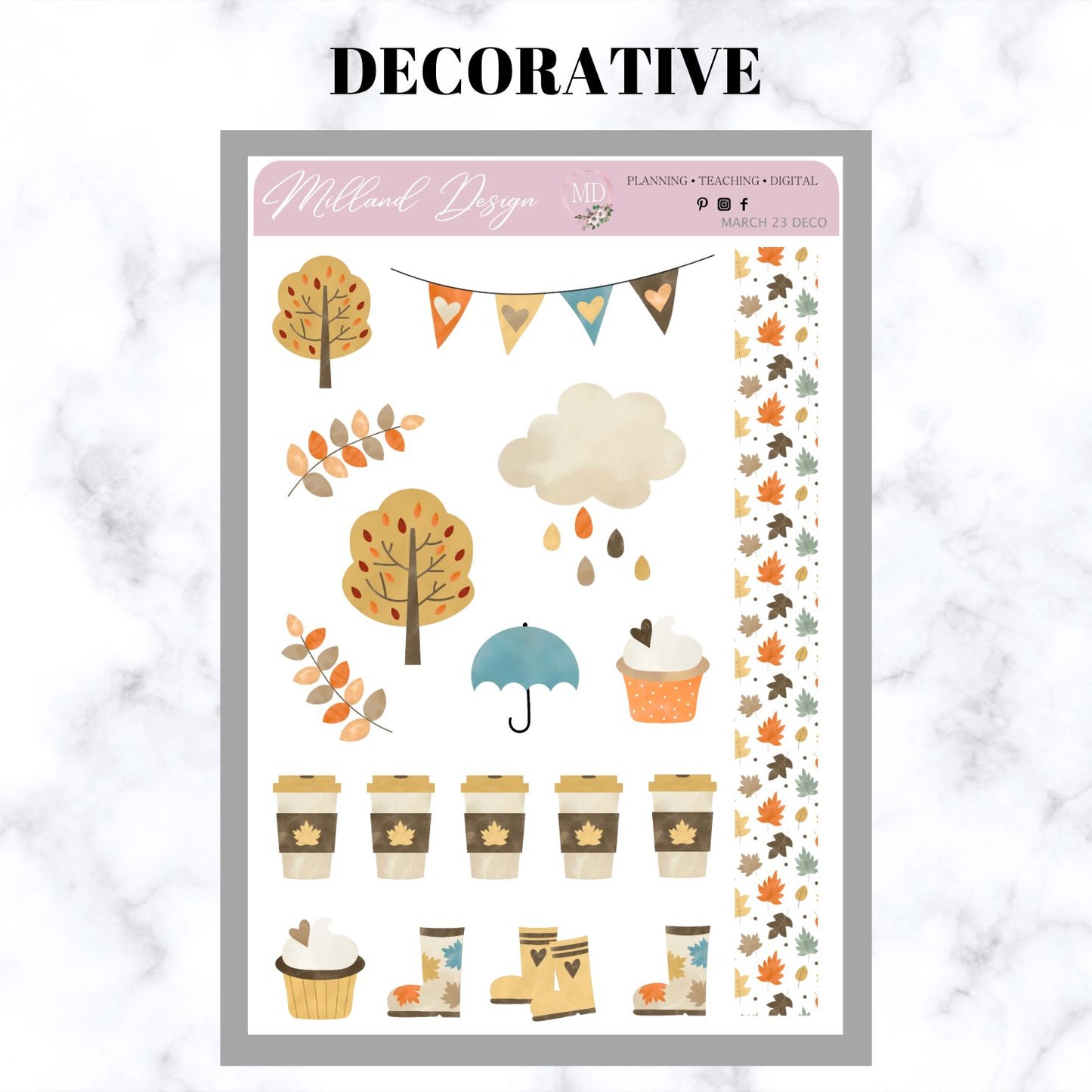 March 2023 LBD Deco Sheet - Autumn Life