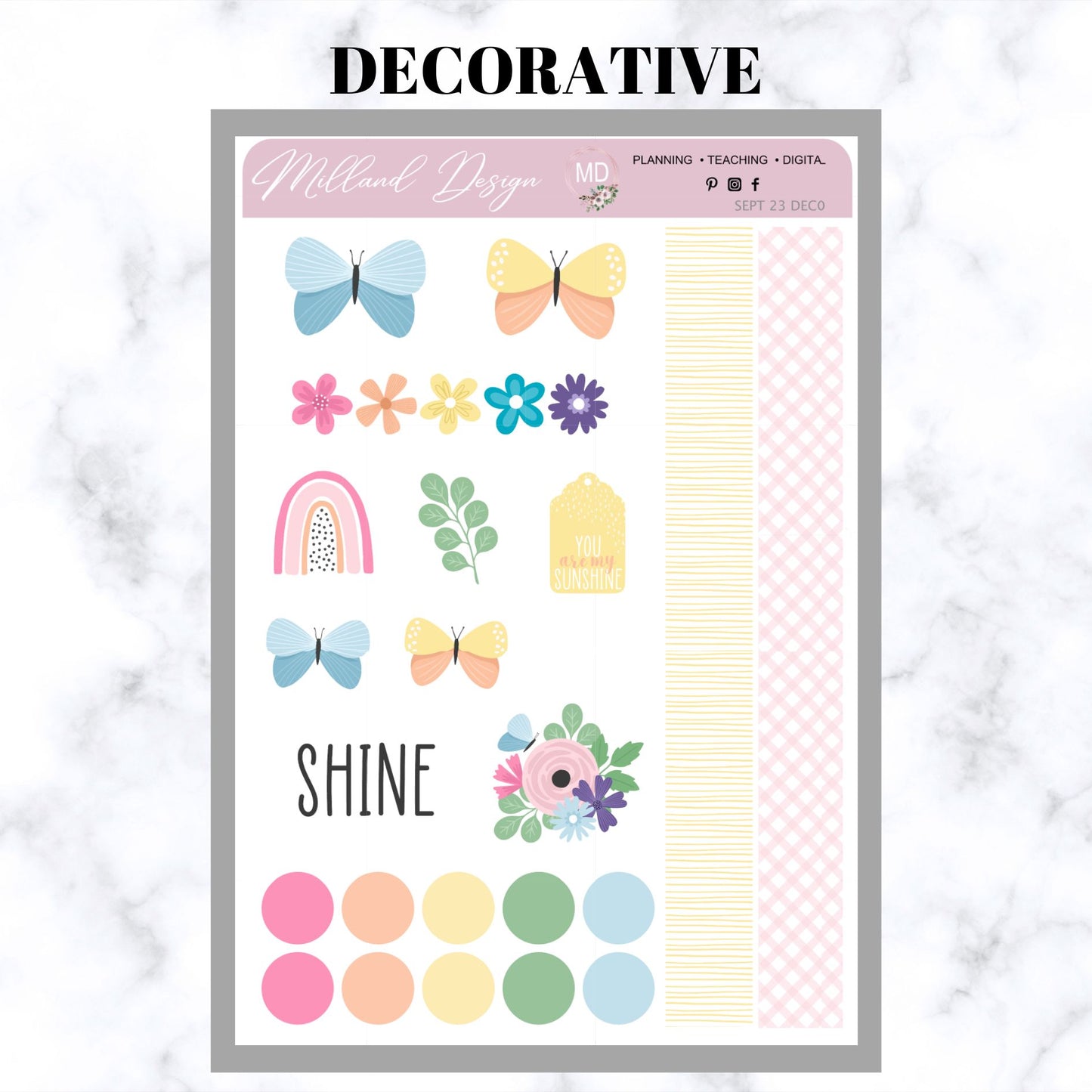 September 2023 LBD Deco Sheet