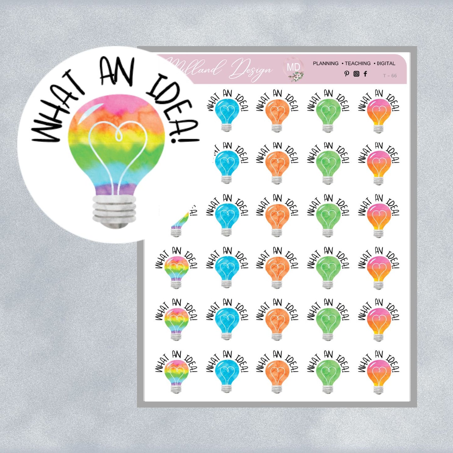 Lightbulbs General Merit Stickers