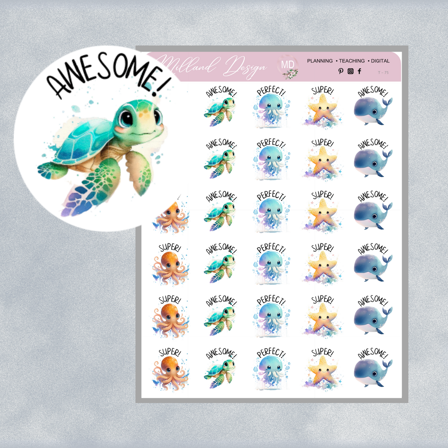 Under The Sea General Merit Stickers