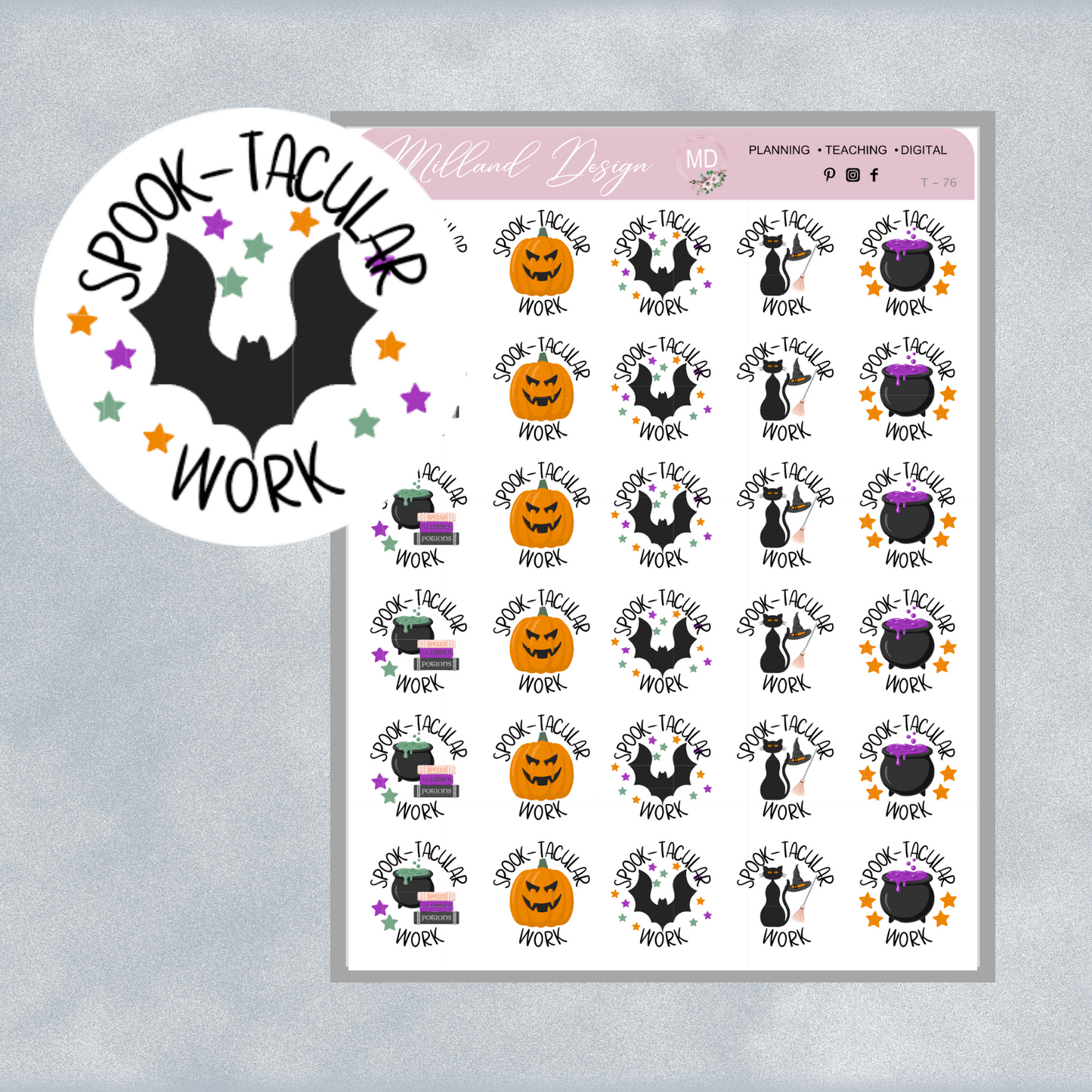Halloweeen General Merit Stickers