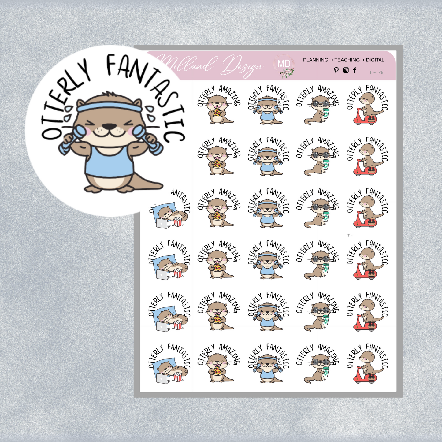 Otter General Merit Stickers