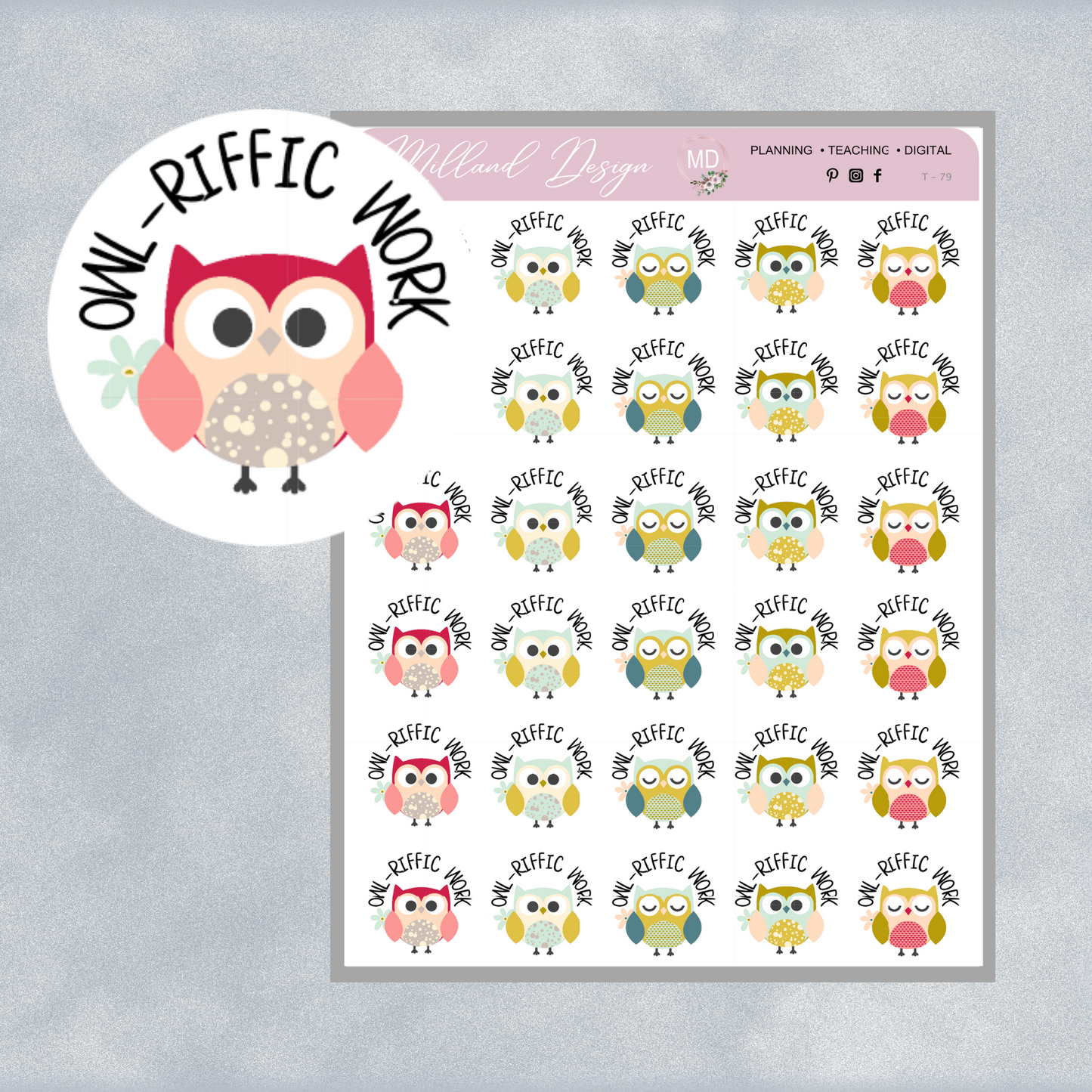 Owl General Merit Stickers