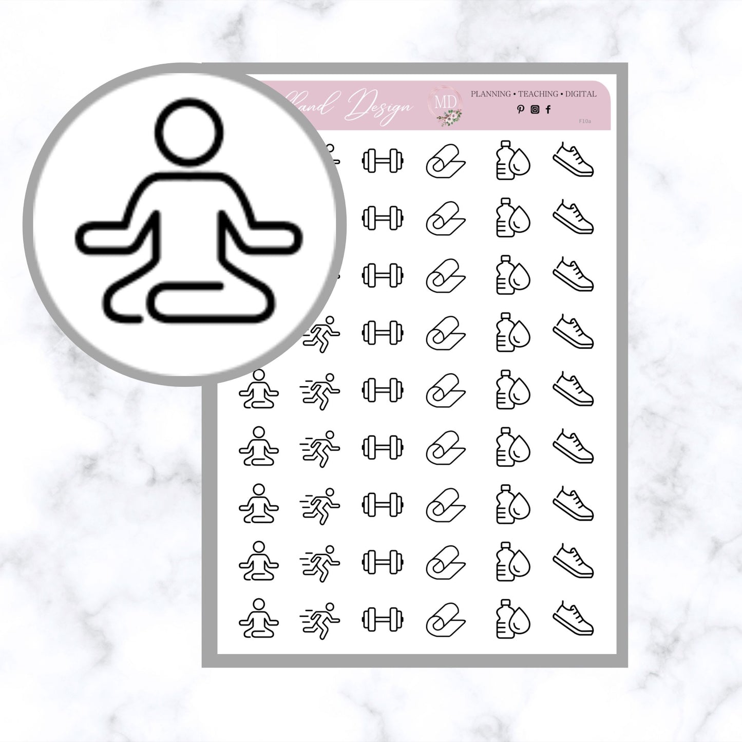 Fitness Icons for Planners