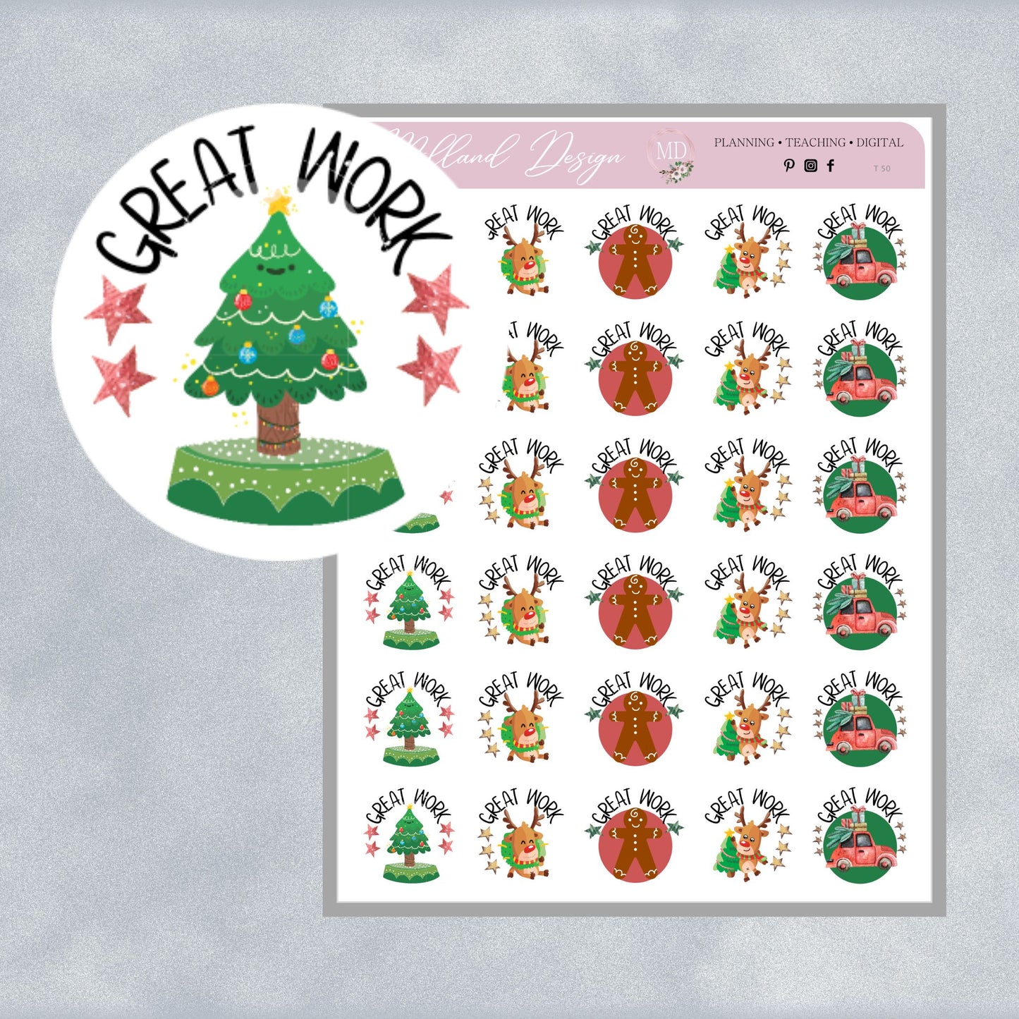 Mixed Christmas General Merit Sheet