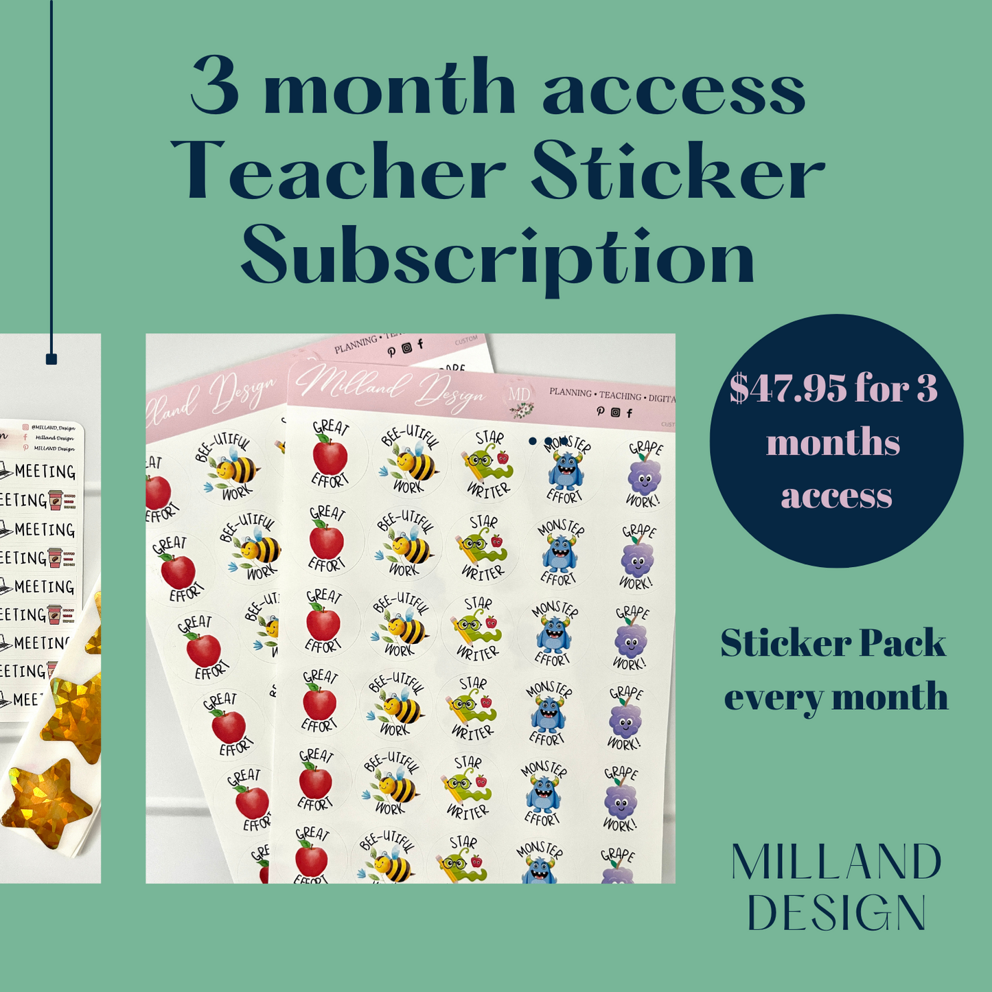 3 Month Sticker Subscription