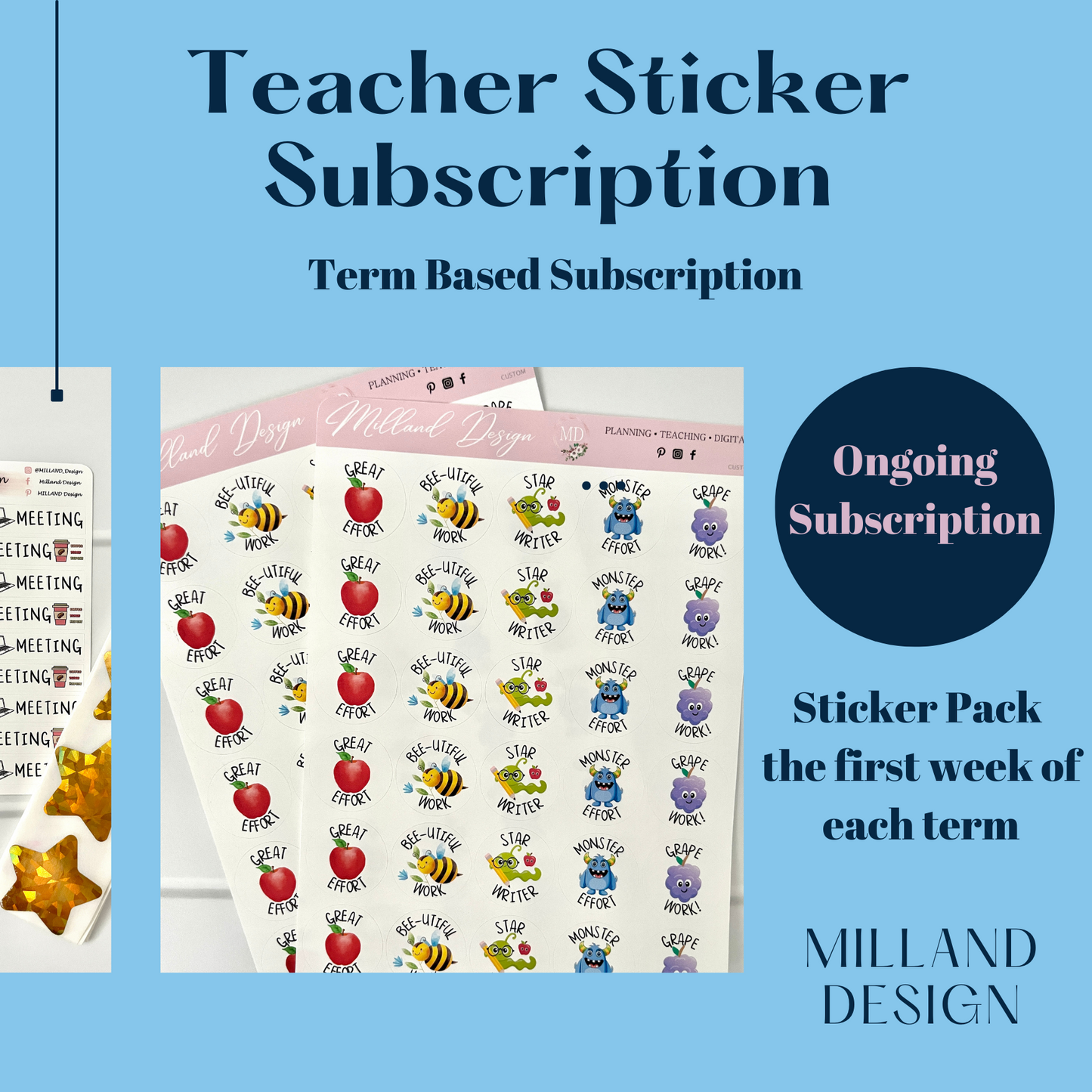 Teacher TERM Based Sticker Subscription