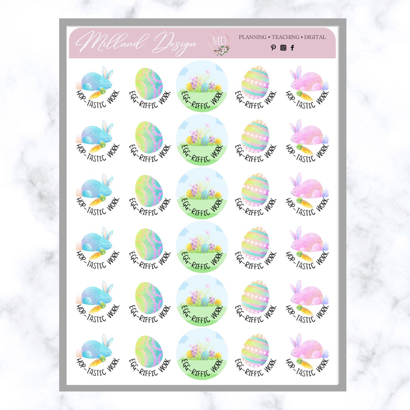 Easter Teacher Sticker Pack