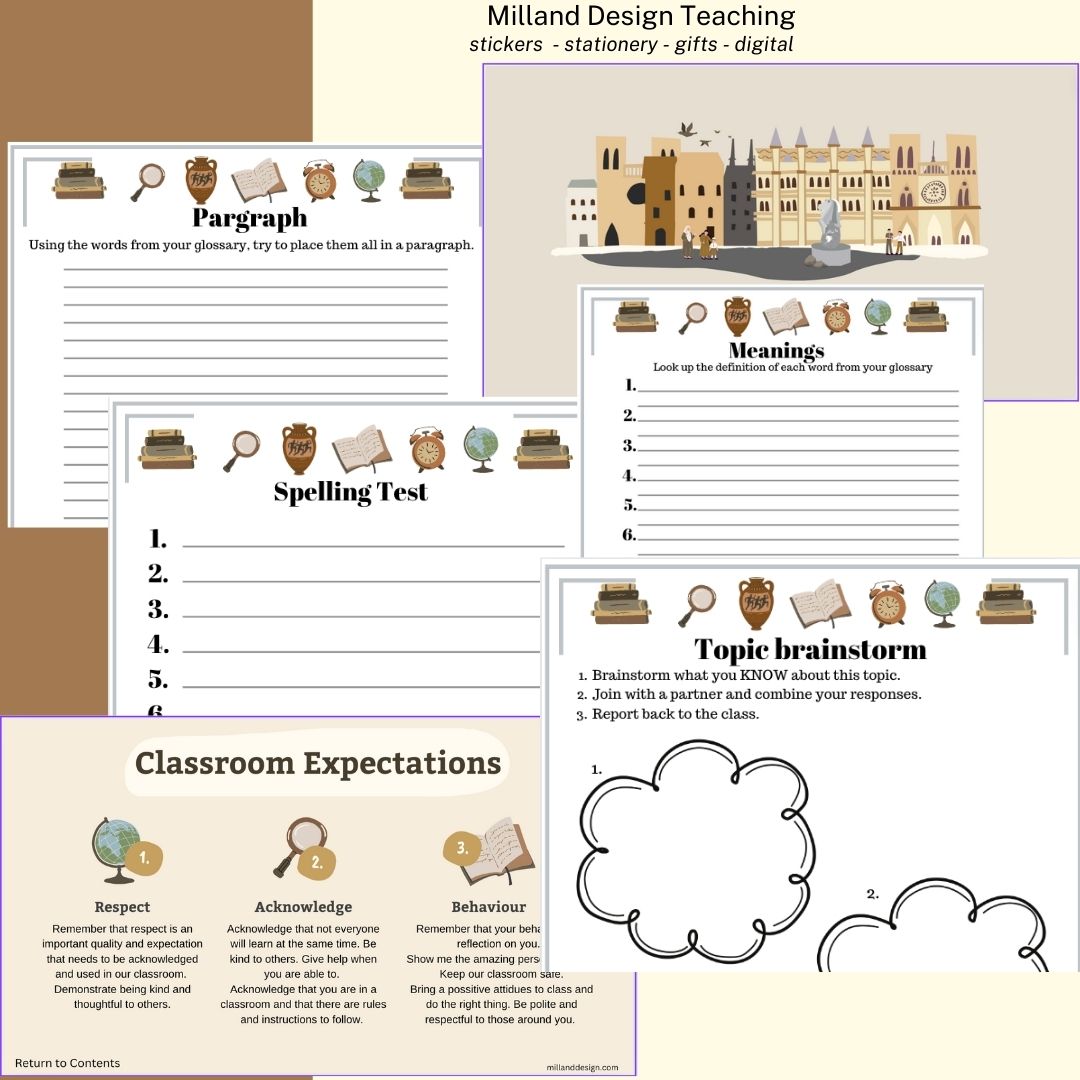 History Introductory Paragraph and Literacy Activities