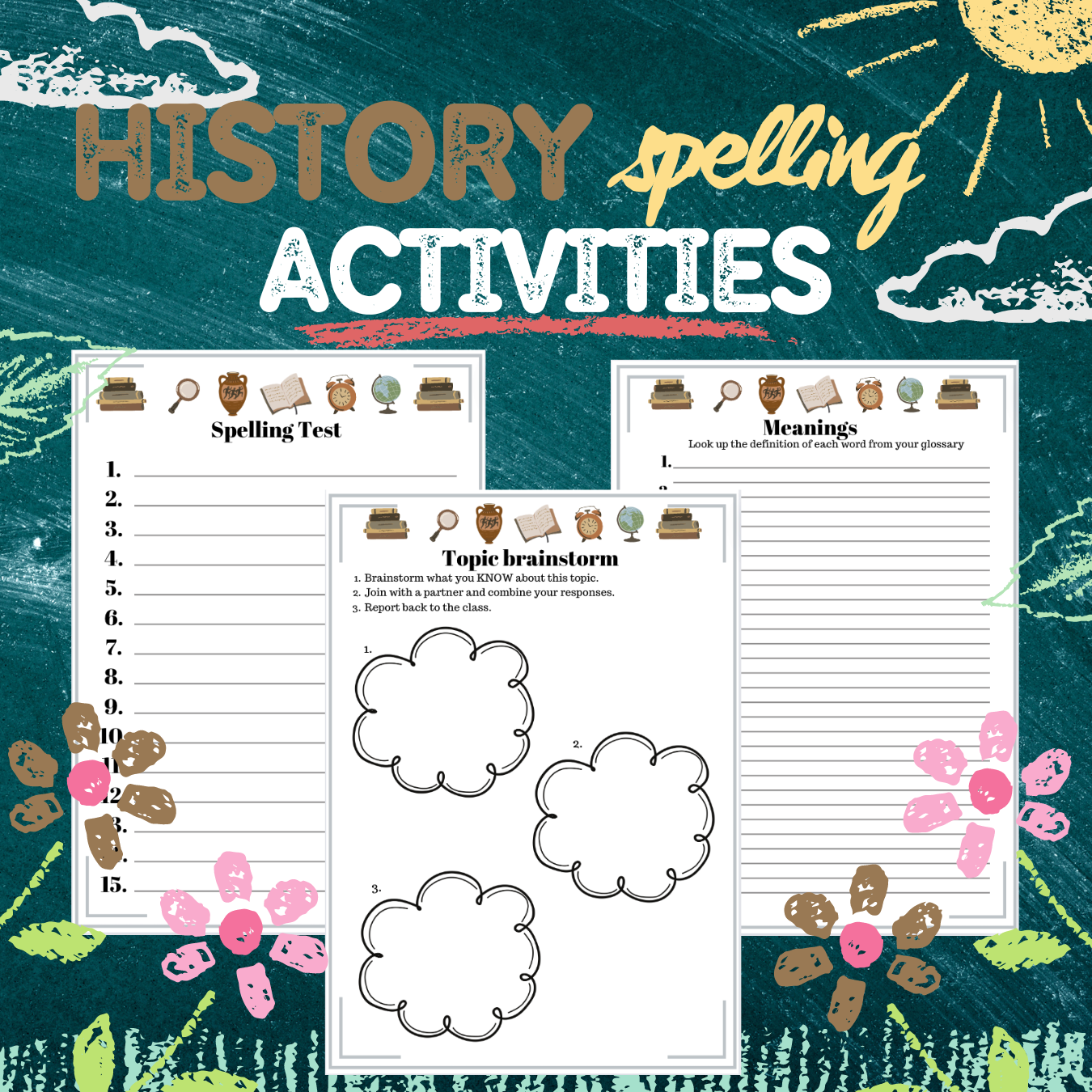 History themed Spelling Activities