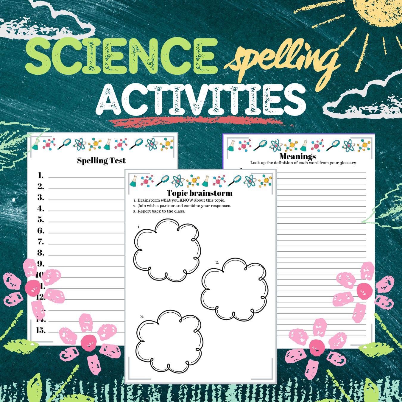 Science themed Spelling Activities