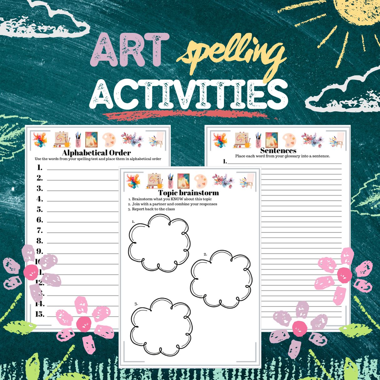 Art themed Spelling Activities