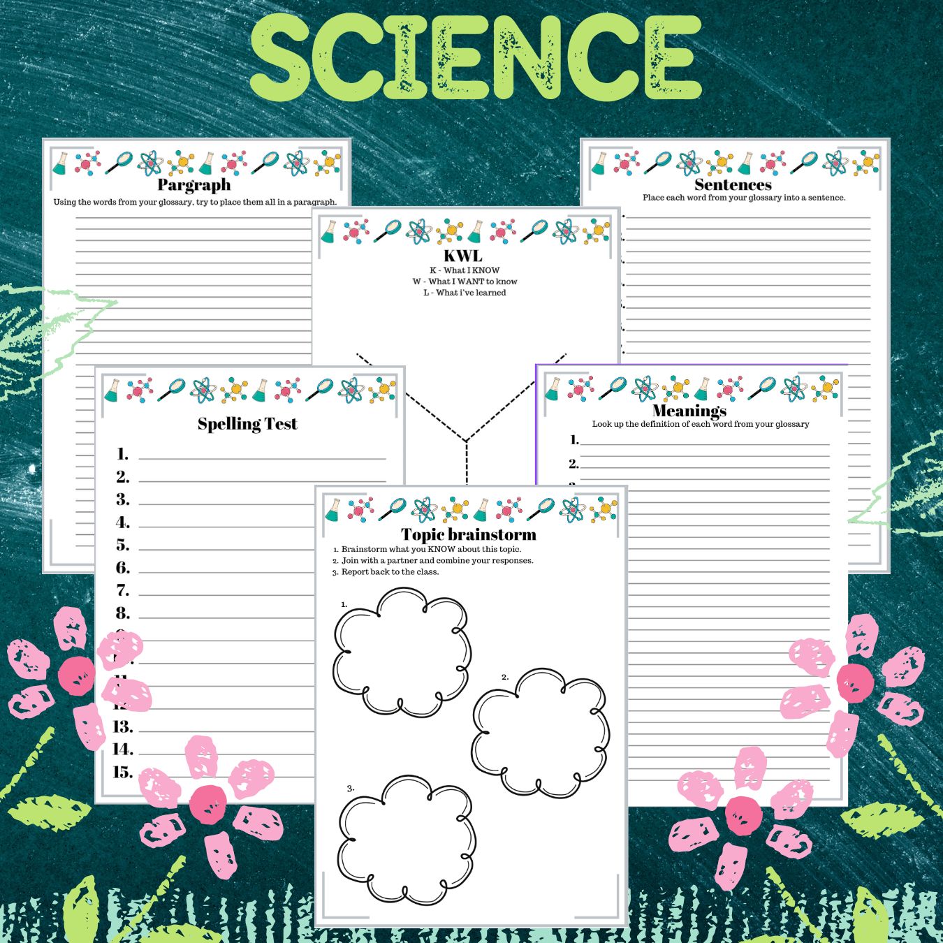 Science themed Spelling Activities