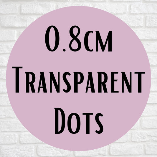 Small 0.8cm Transparent Dots