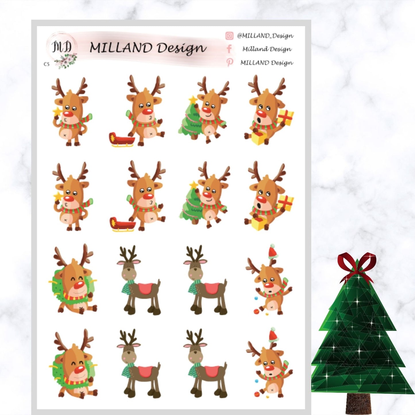 Reindeer Decorative Stickers