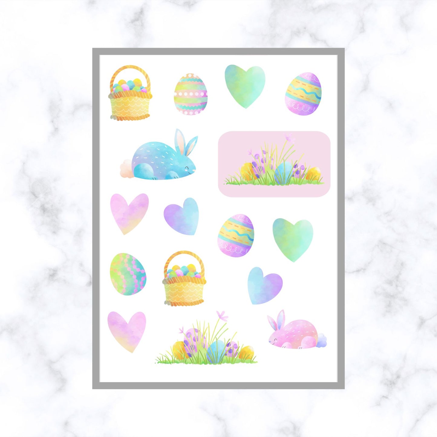 Watercolour Easter Decorative Stickers