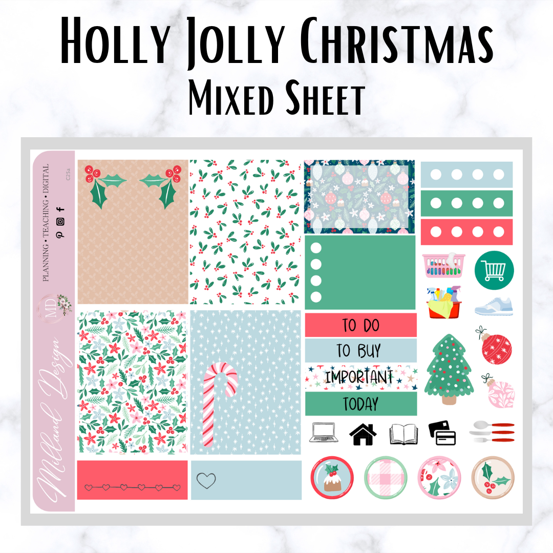 Holly Jolly Christmas Planner Mini Kit