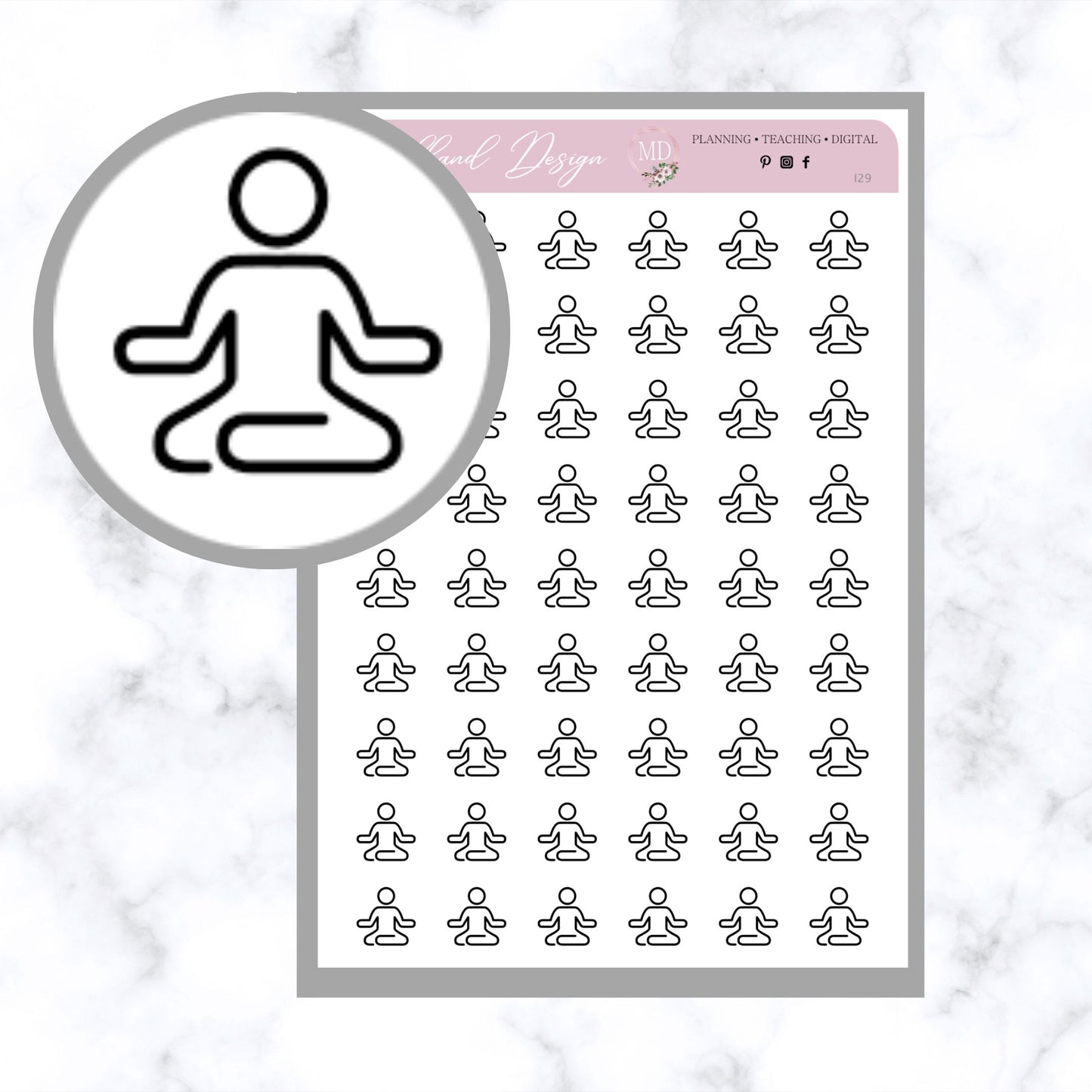 Yoga Icon for Planners