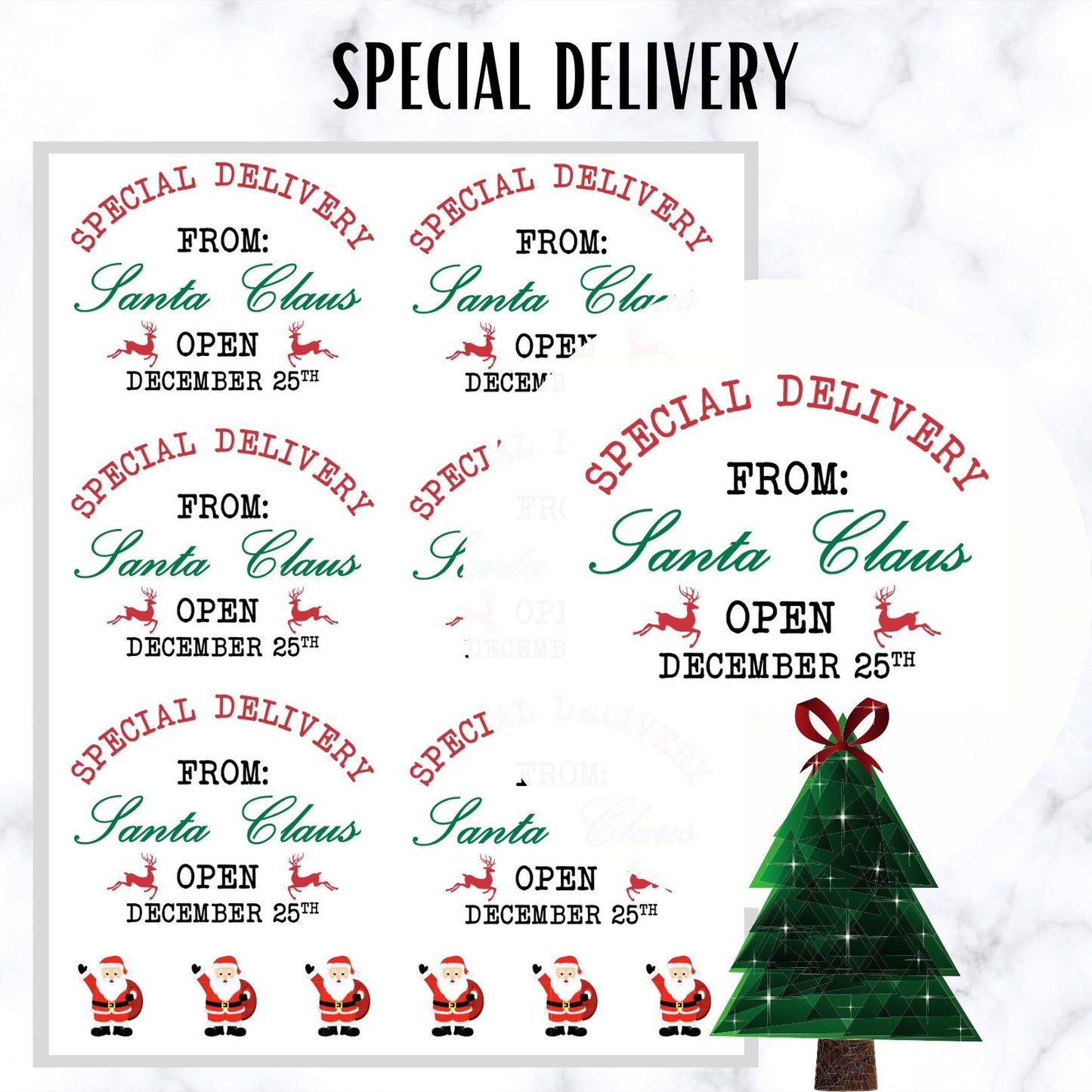Special Delivery Santa Sticker
