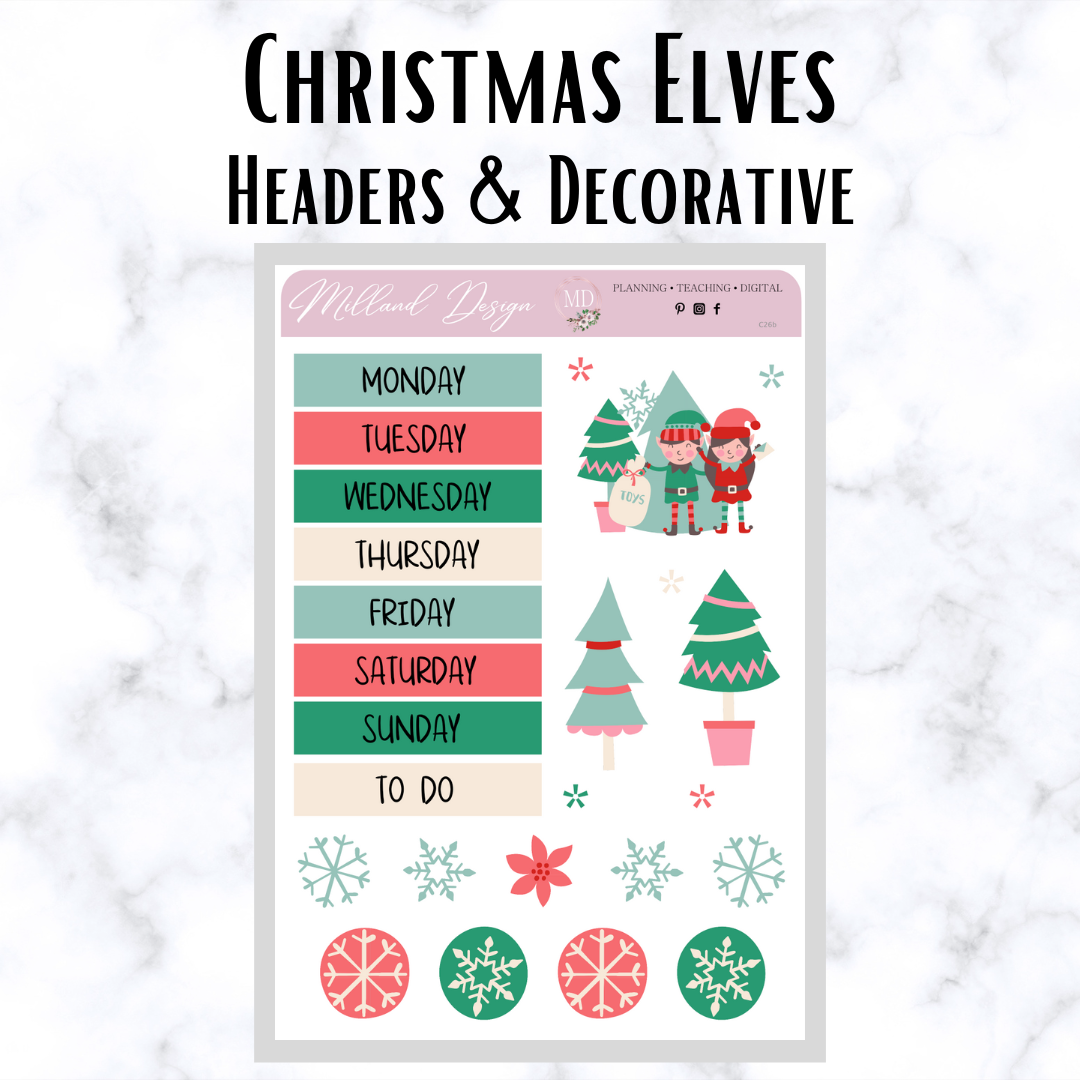 Christmas Elves Planner Mini Kit