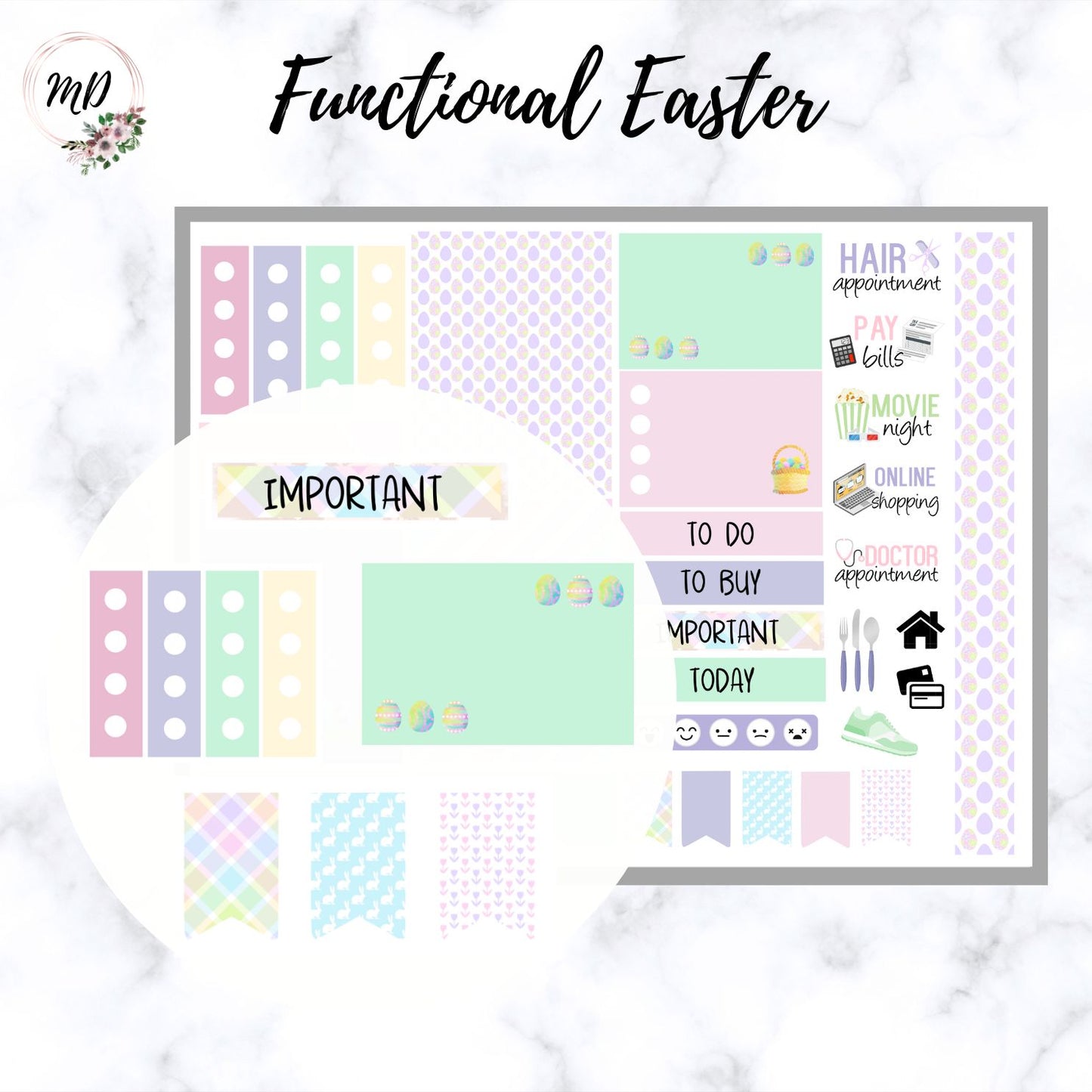Functional Easter Stickers