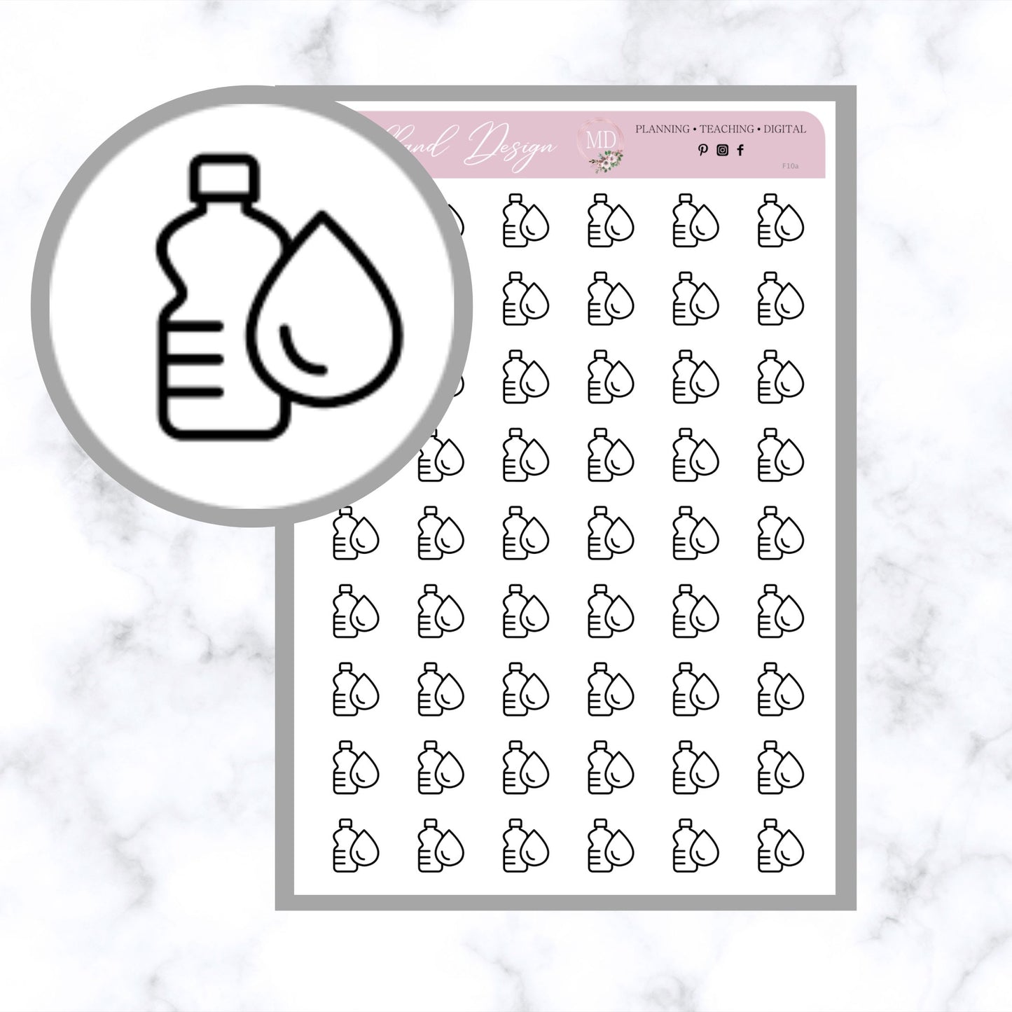 Hydrate Icons for Planners