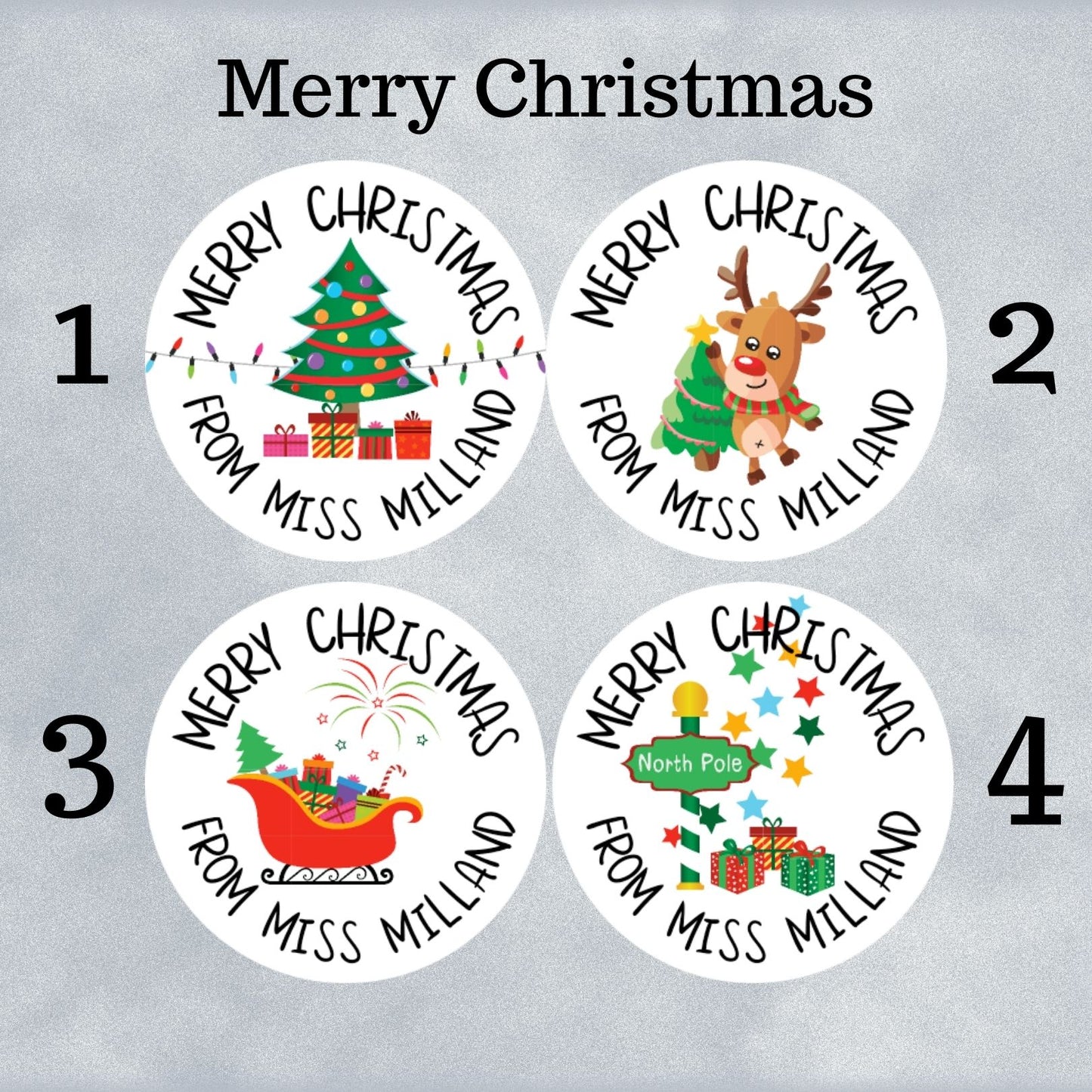 Christmas Fun - Personalised Merit Stickers