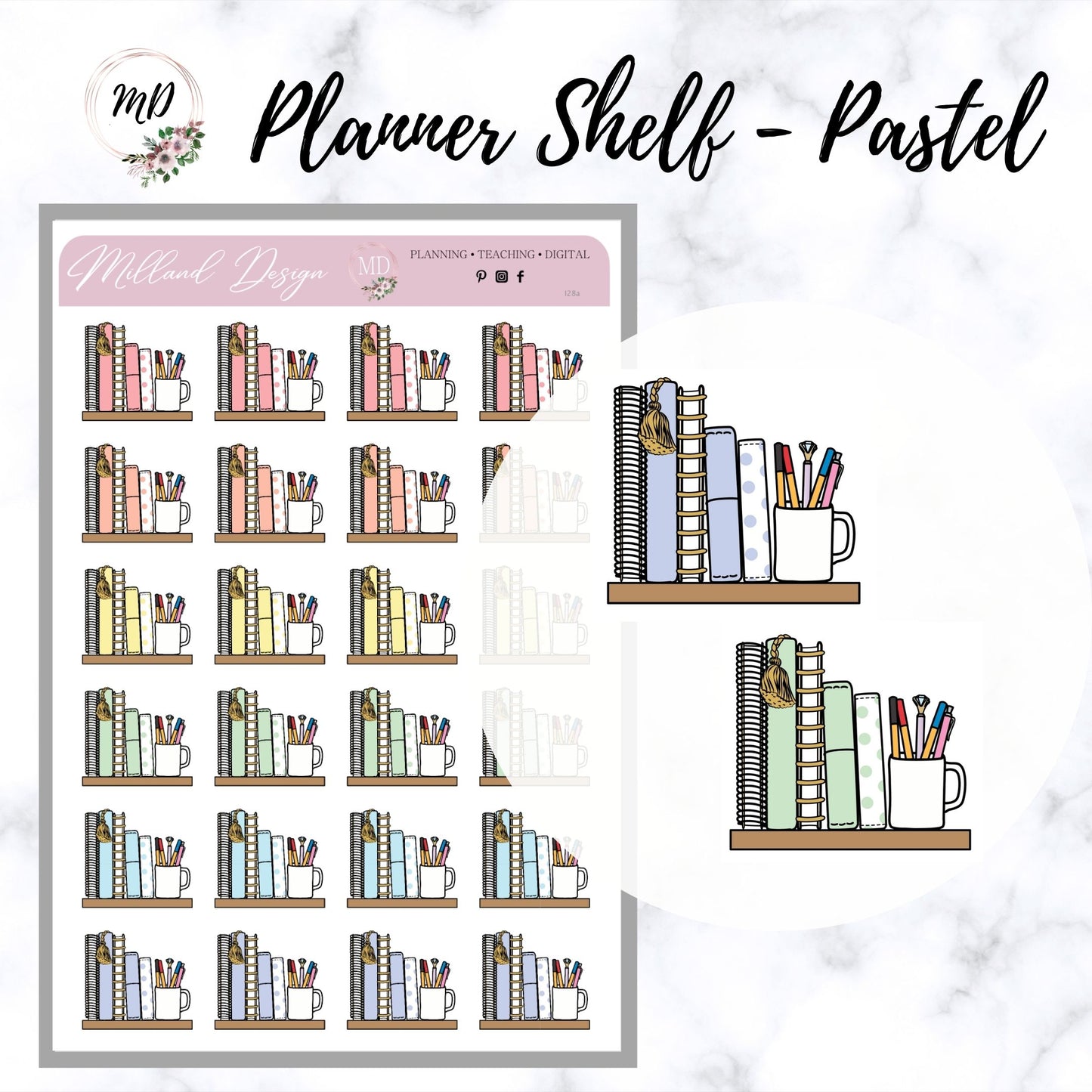 Planner Shelf Planner Icon Sticker