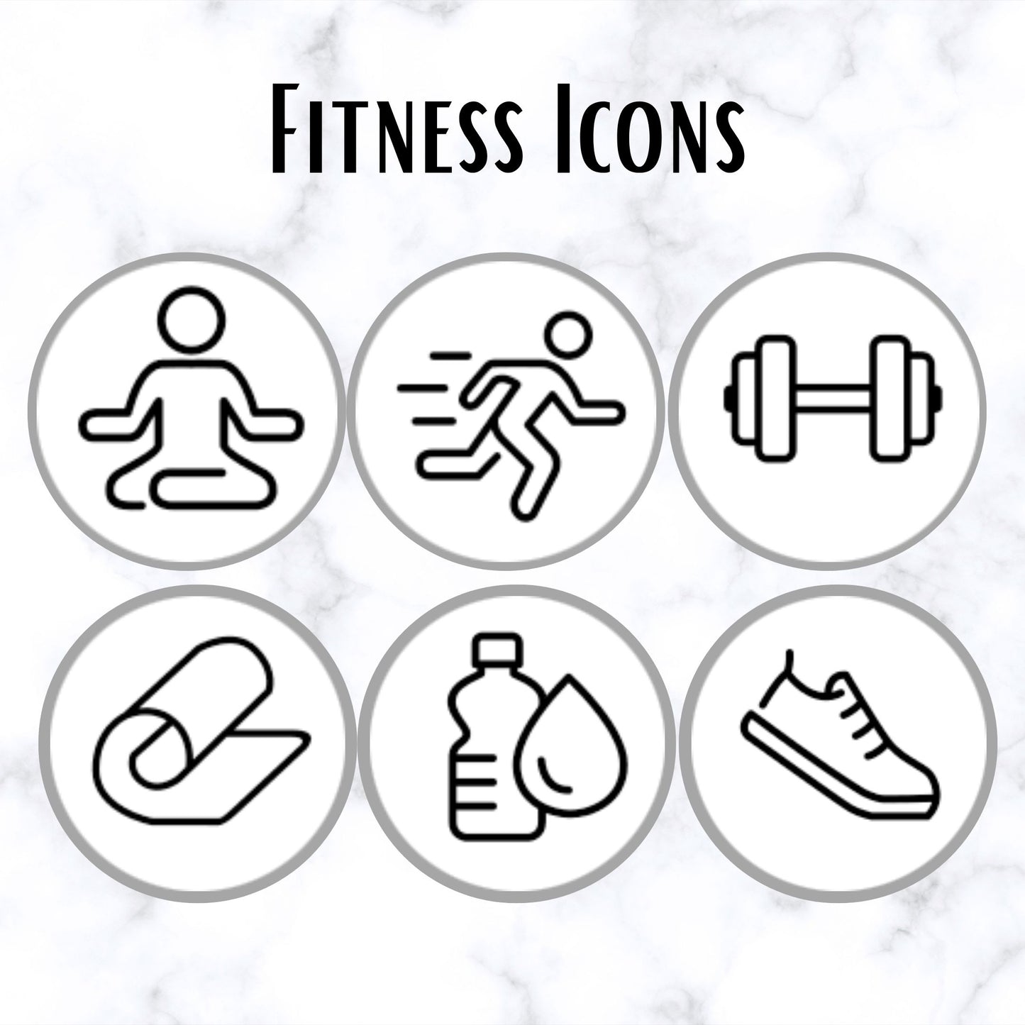 Fitness Icons for Planners