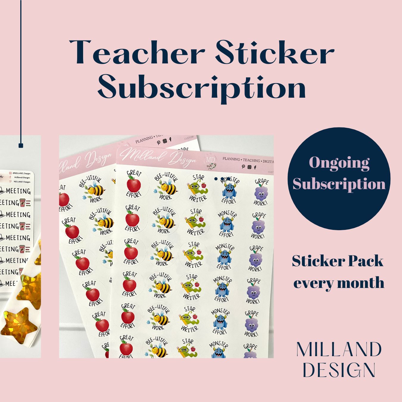 Teacher Monthly Sticker Subscription
