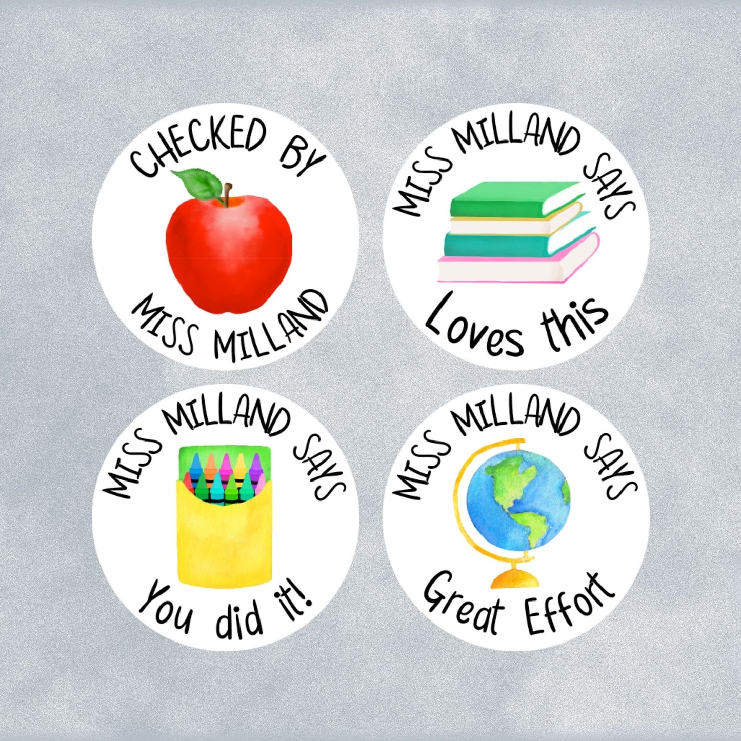 School Custom Personalised Teaching Stickers