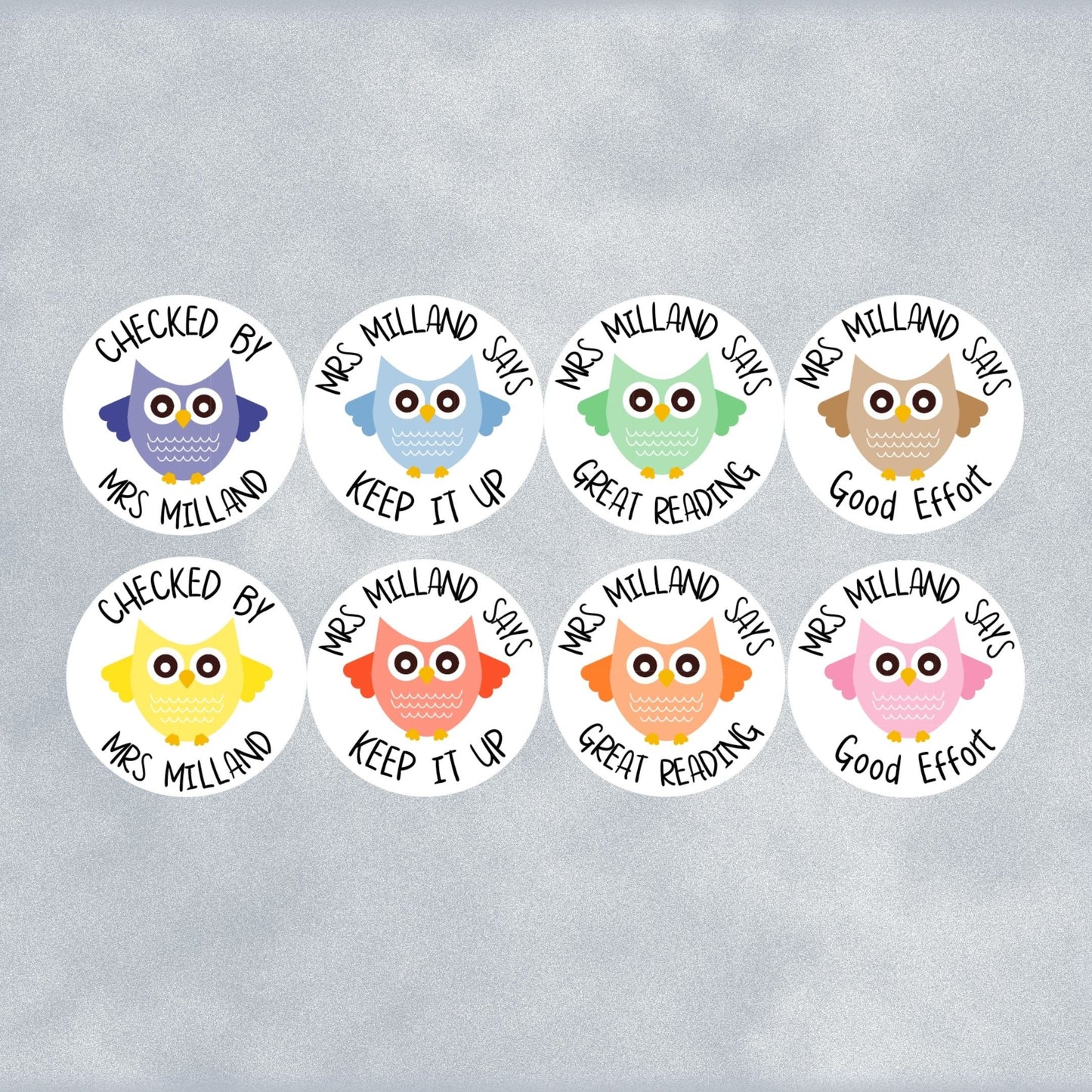 Owl Custom Personalised Teaching Stickers