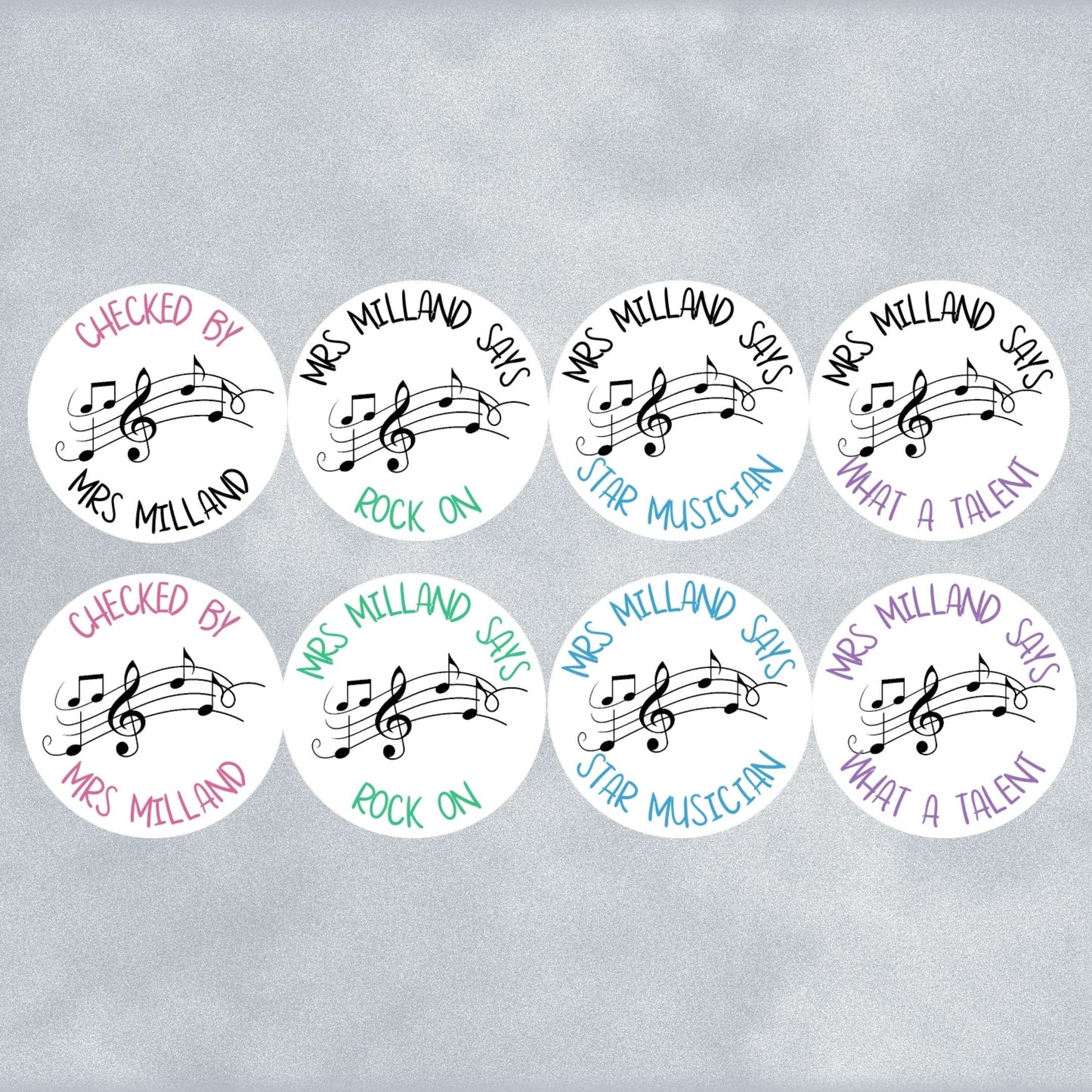 Music Custom Personalised Teaching Merits - Stickers & Digital Products