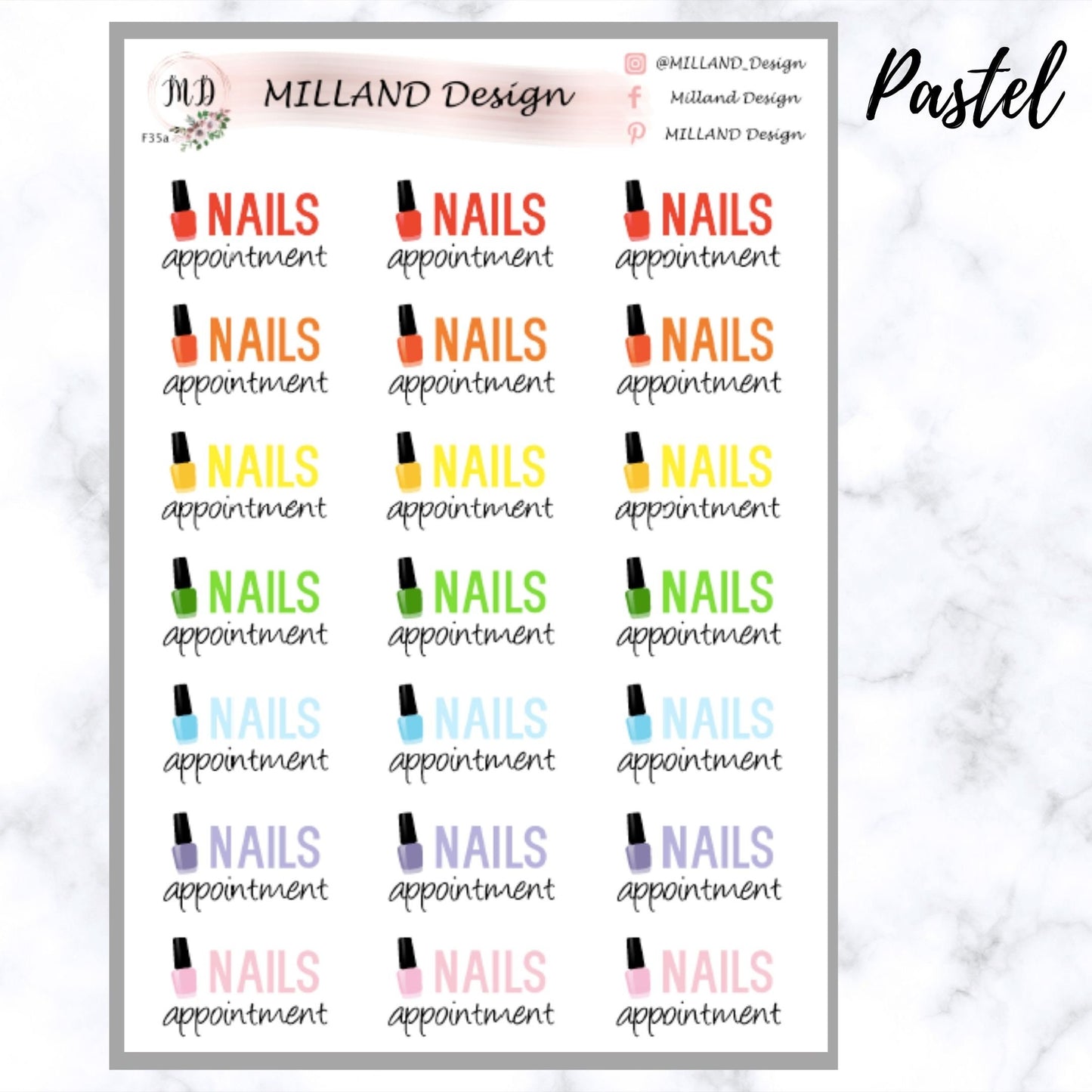 Nails Appointment Functional Sticker
