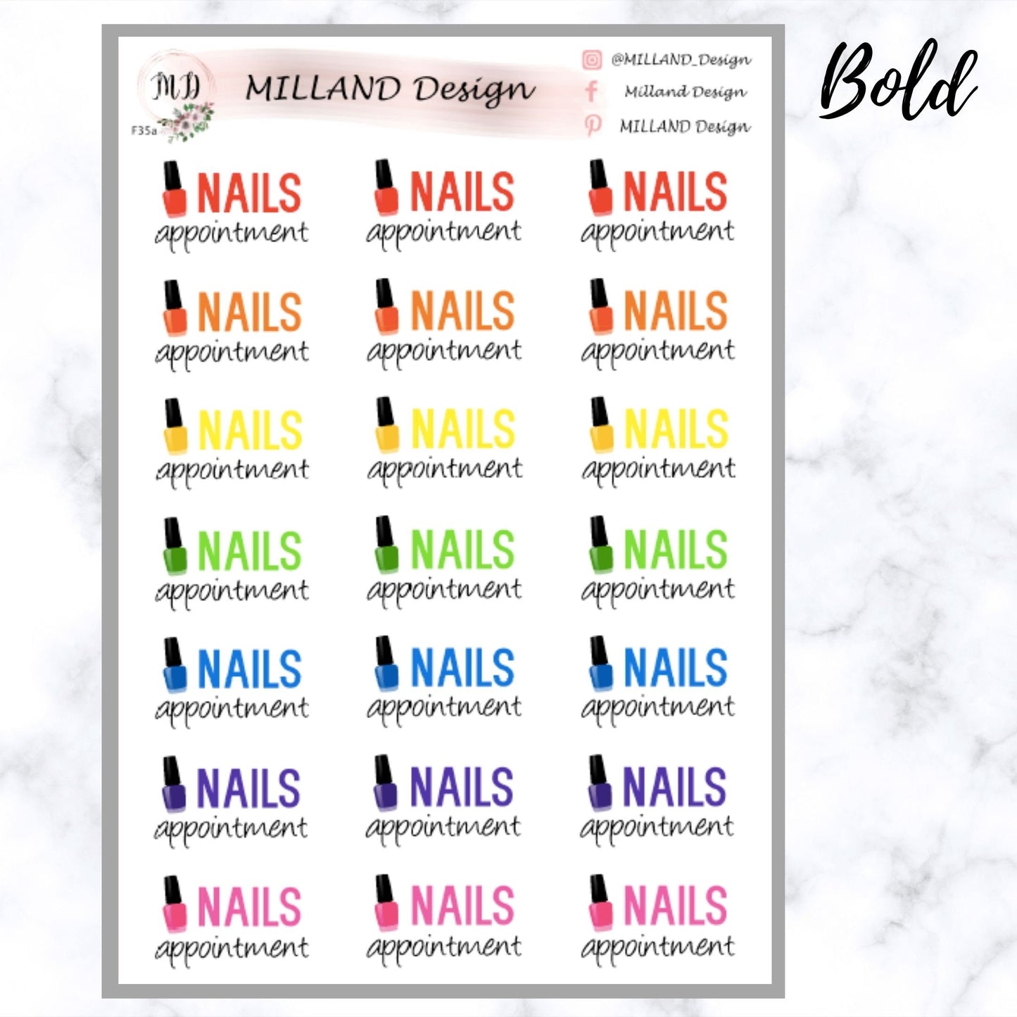 Nails Appointment Functional Sticker