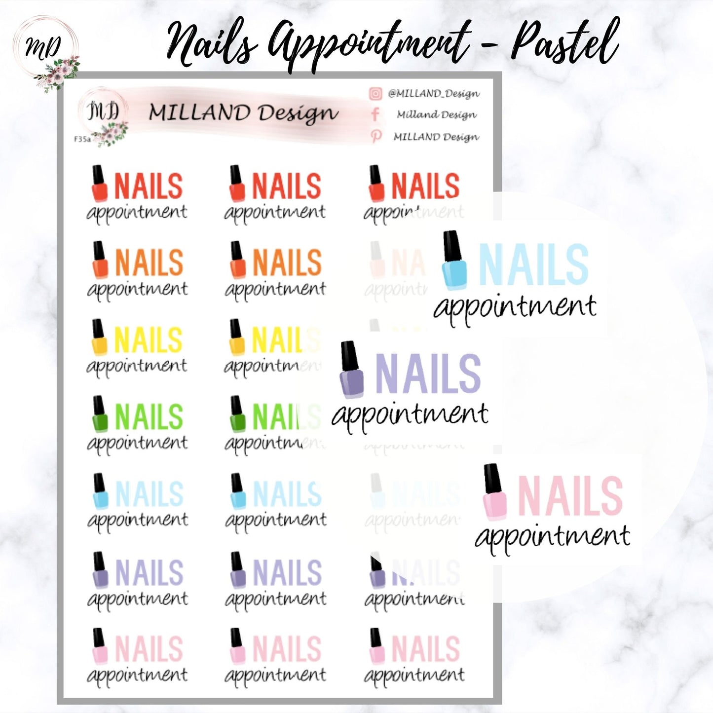 Nails Appointment Functional Sticker