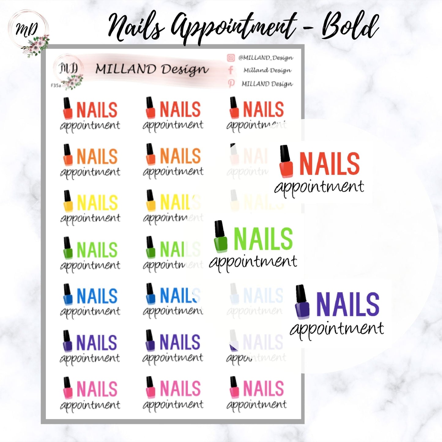 Nails Appointment Functional Sticker